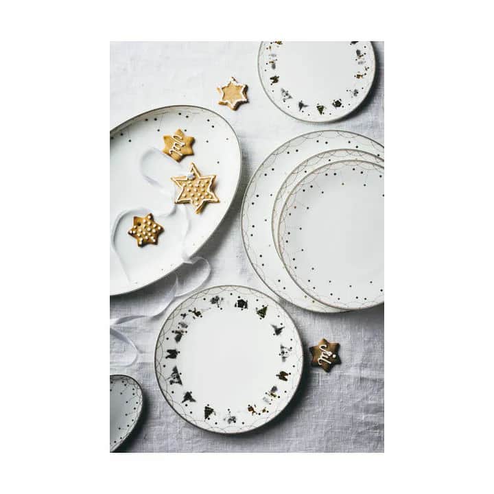 Wik & Walsøe Serveringsfade Julemorgen Girlander Fad i Multifarvet, 24,5 cm, 3