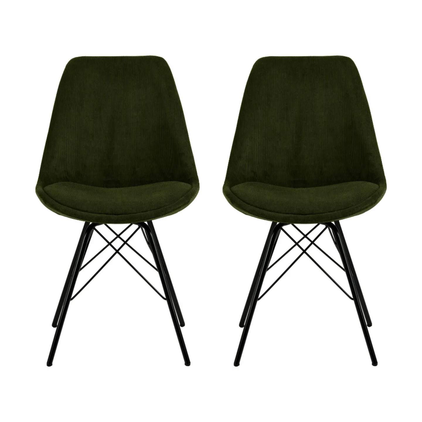 Eris Spisebordsstol - 2 stk., olivengrøn/sort, large