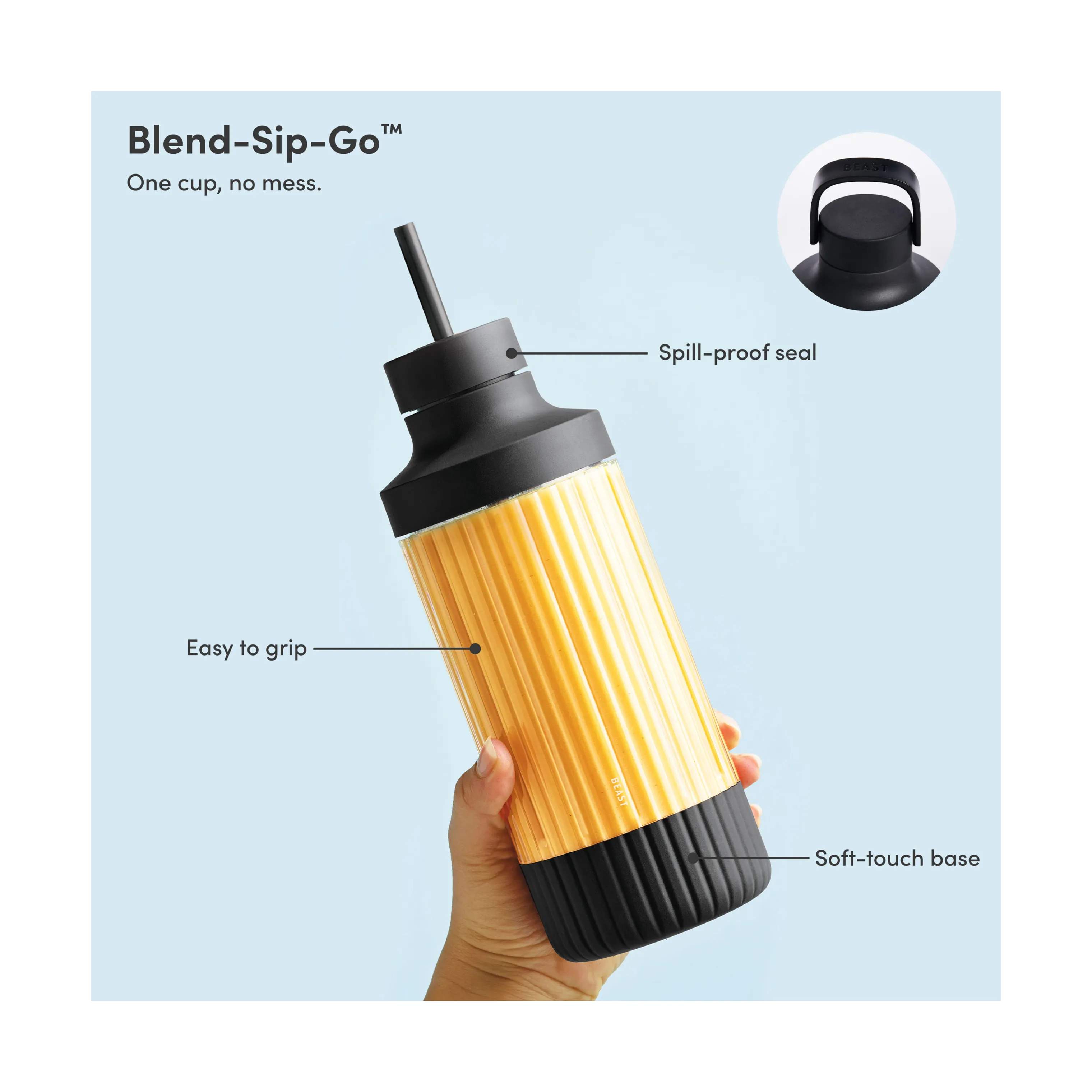 Beast Smoothieblendere Mighty Plus Blender i Carbon black, 3