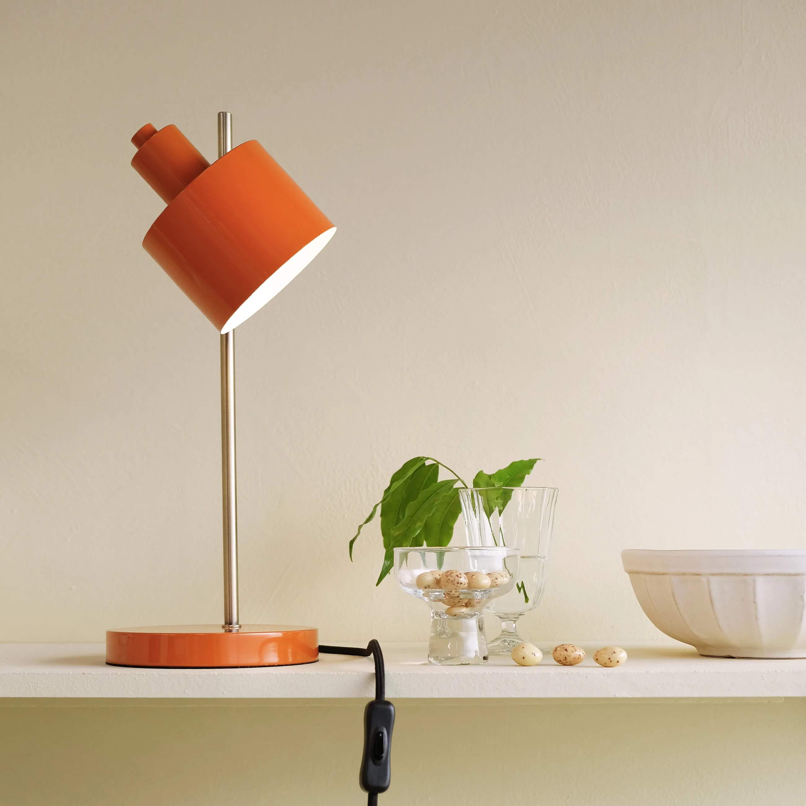 Dyberg Larsen Bordlamper Ocean Bordlampe i Orange/Messing, 2