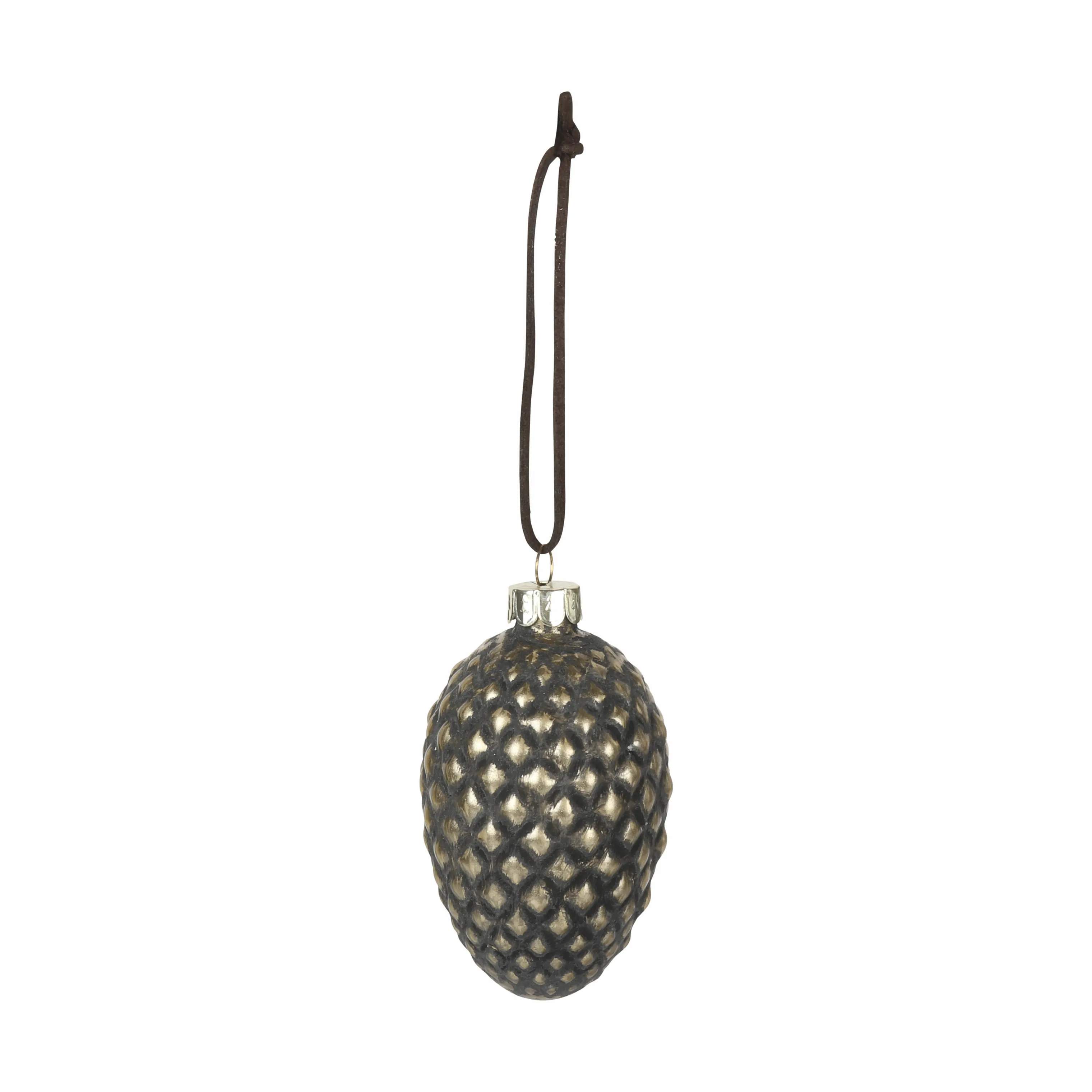 CASA Living Påskeæg og ophæng Påske 2020 Glasæg i Metallic gold, 9,2 cm, 1