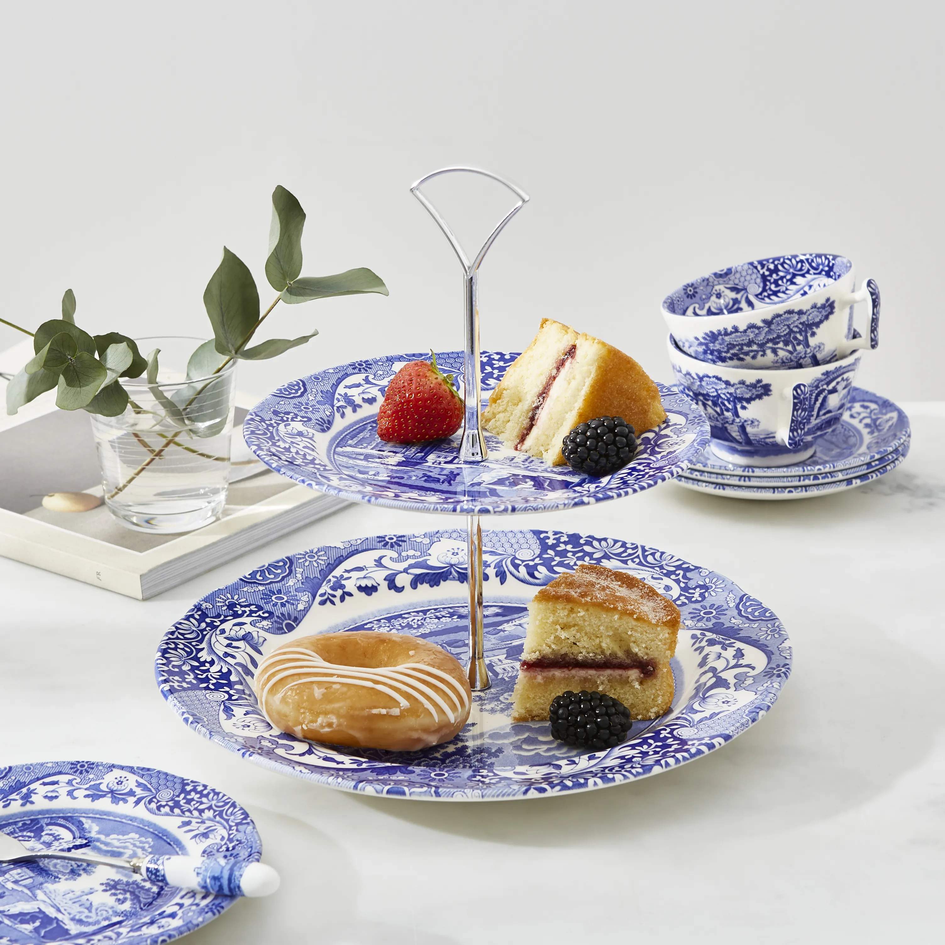 Spode Etagere Blue Italian Blue Italien Étagère i Blå/hvid, 2