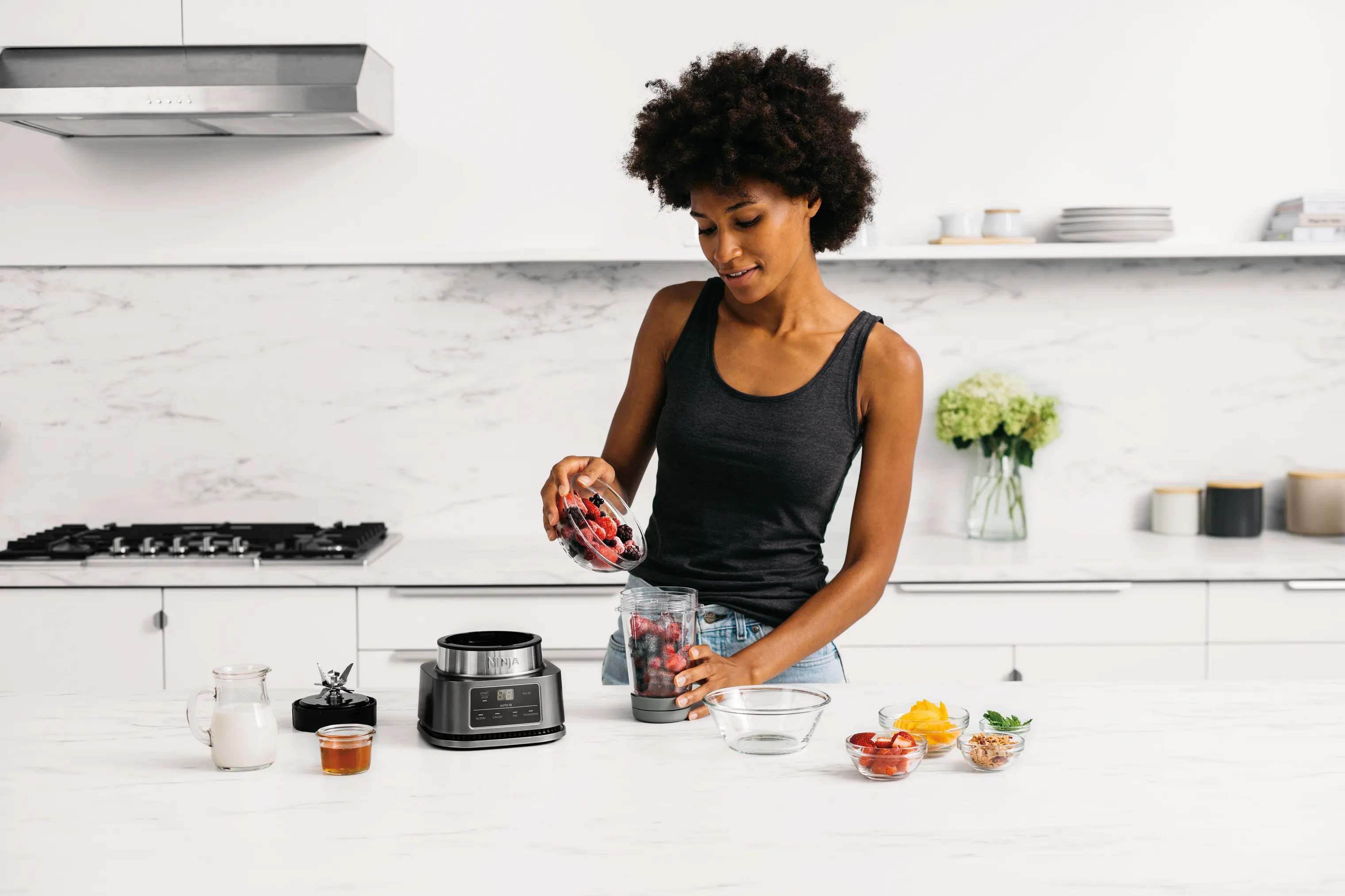 Ninja Blendere Foodi Power Nutri 2-i-1 Blender i sølvfarvet, 5
