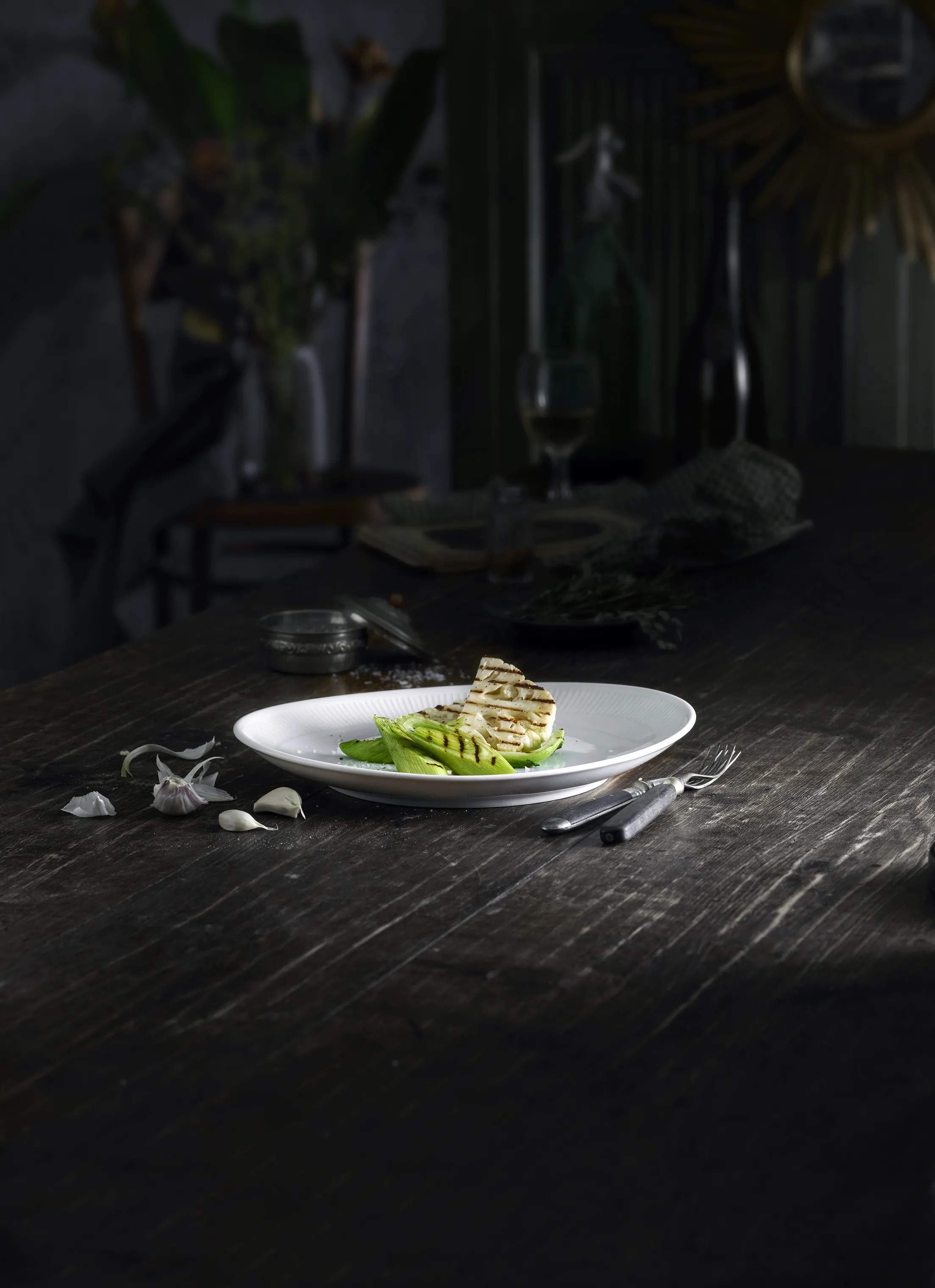 Pillivuyt Middagstallerkener Plissé Steaktallerken i Hvid, 2