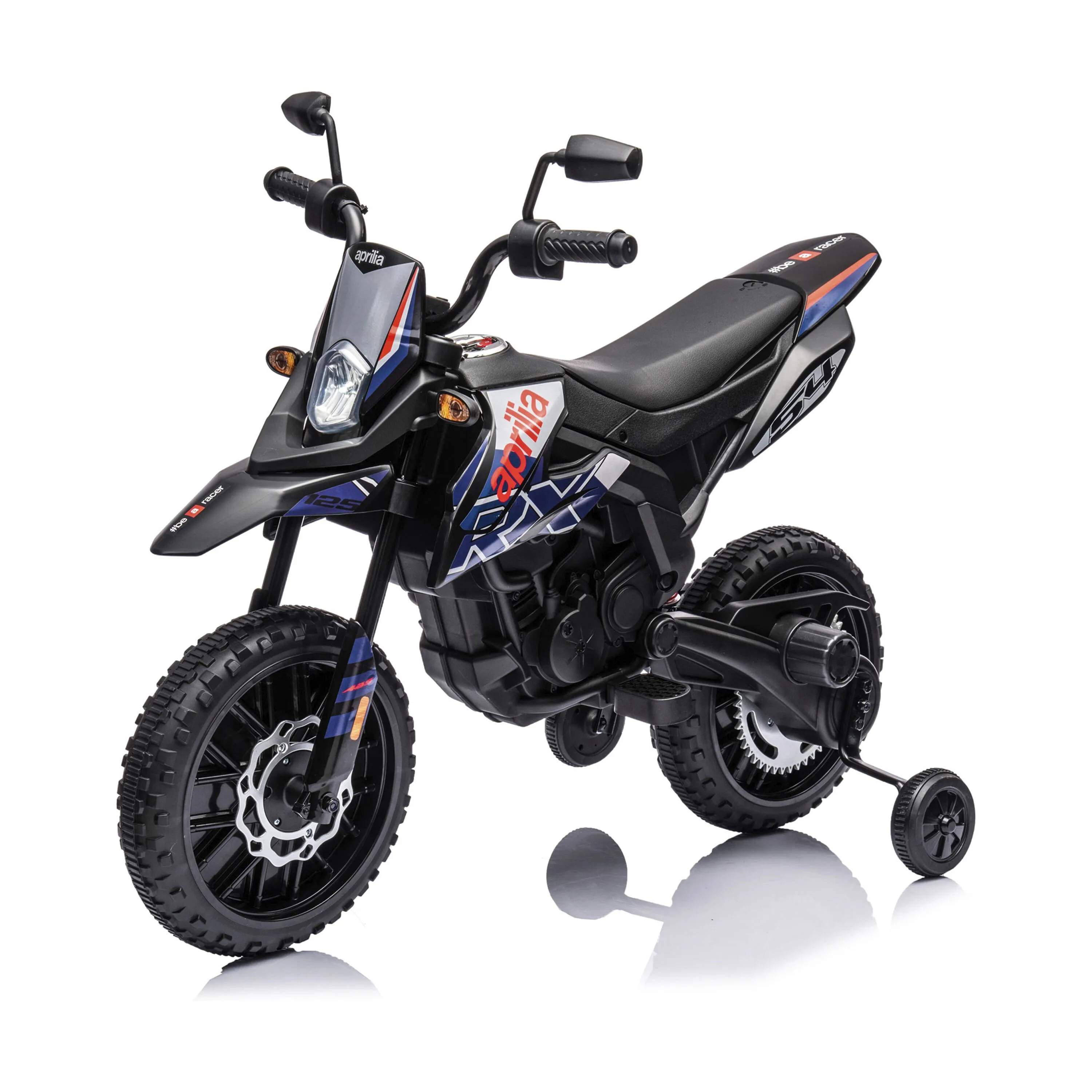 NORDIC PLAY Speed El-biler til børn Elektrisk motorcykel Aprilia i Sort, 1