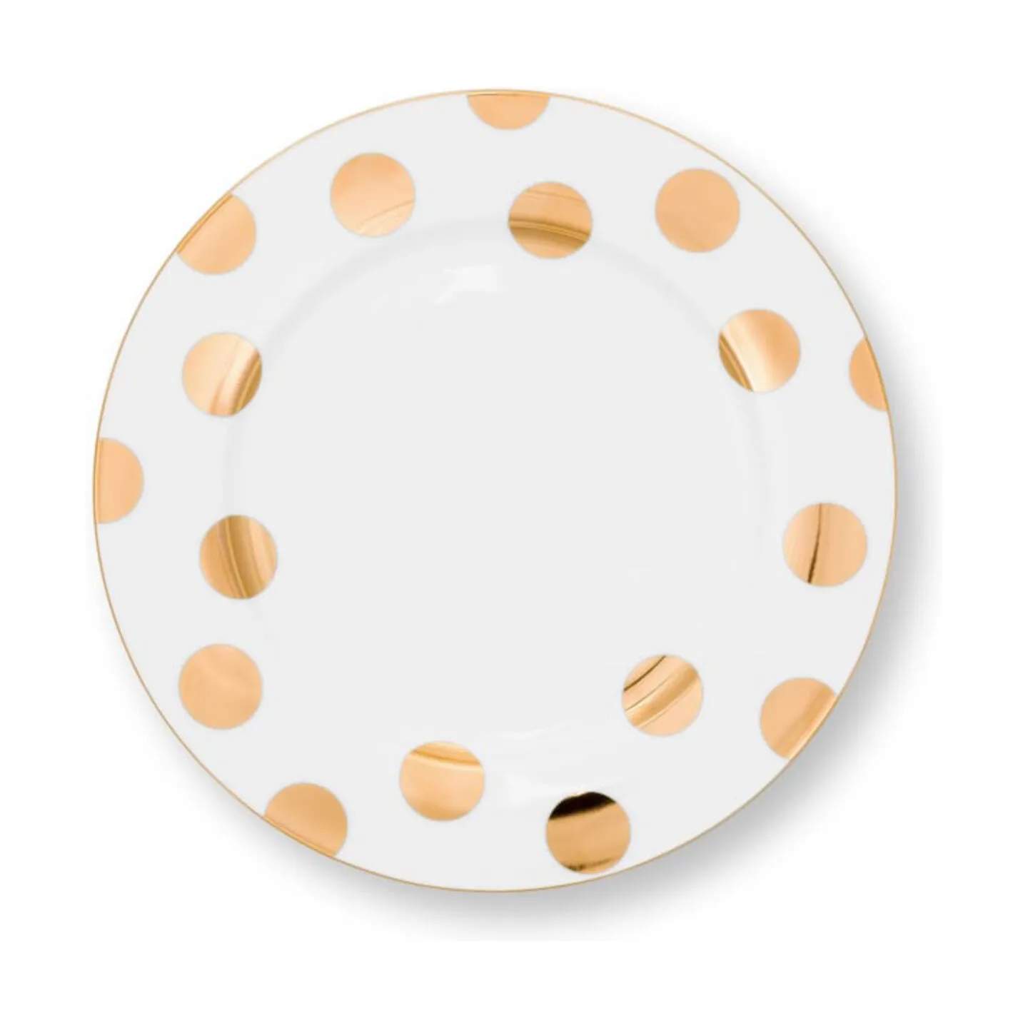 PIP Studio Middagstallerkener Dot Delight Middagstallerken - 2 stk. i Hvid / Guld, 26,5 cm, 3