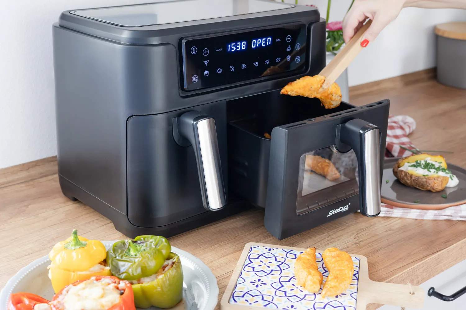 Steba Airfryers Duo Airfryer i Sort, 3