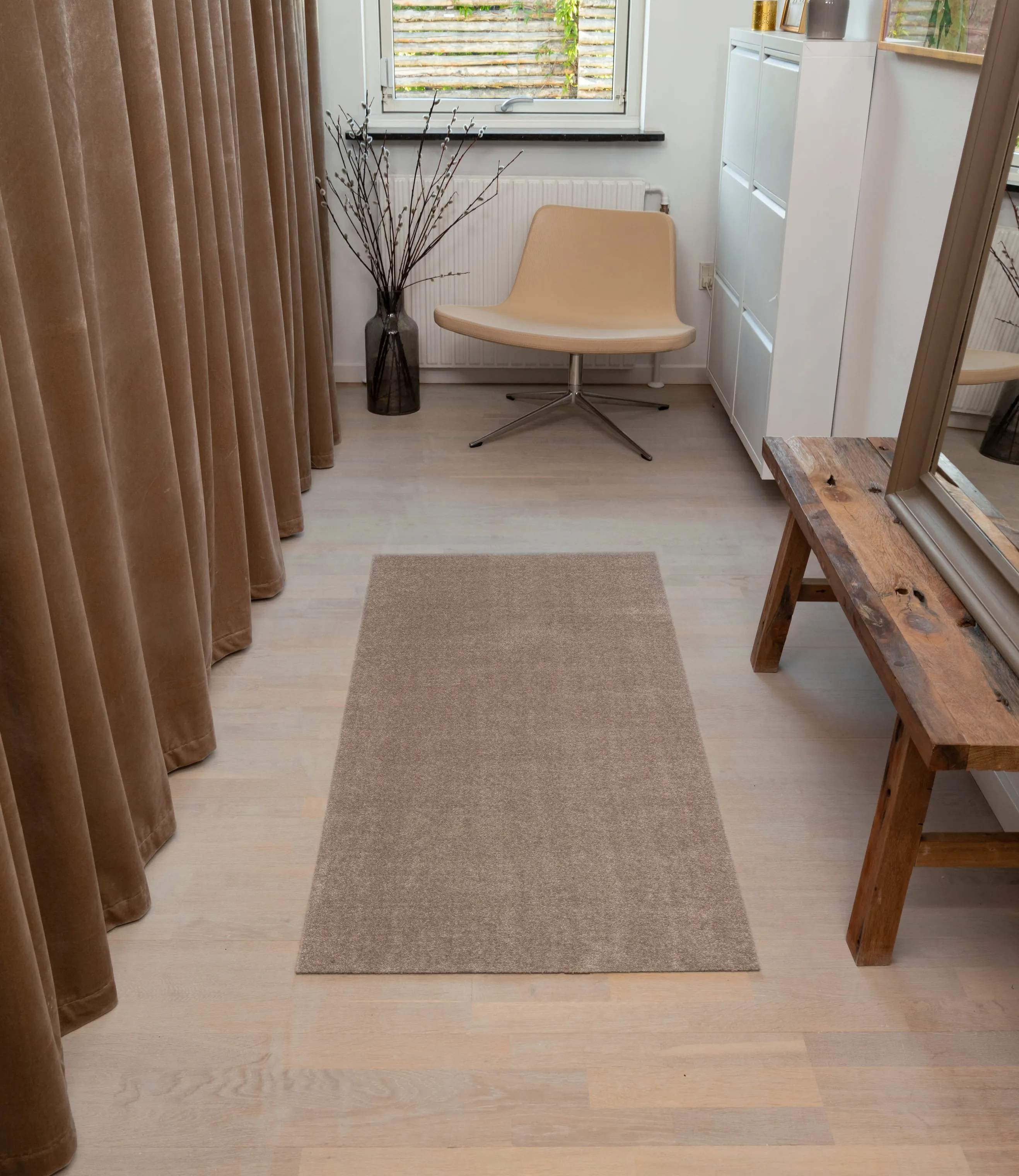 Tica Copenhagen Dørmåtter Uni Color Gulvmåtte i Sand, B67 x L150 cm, 4