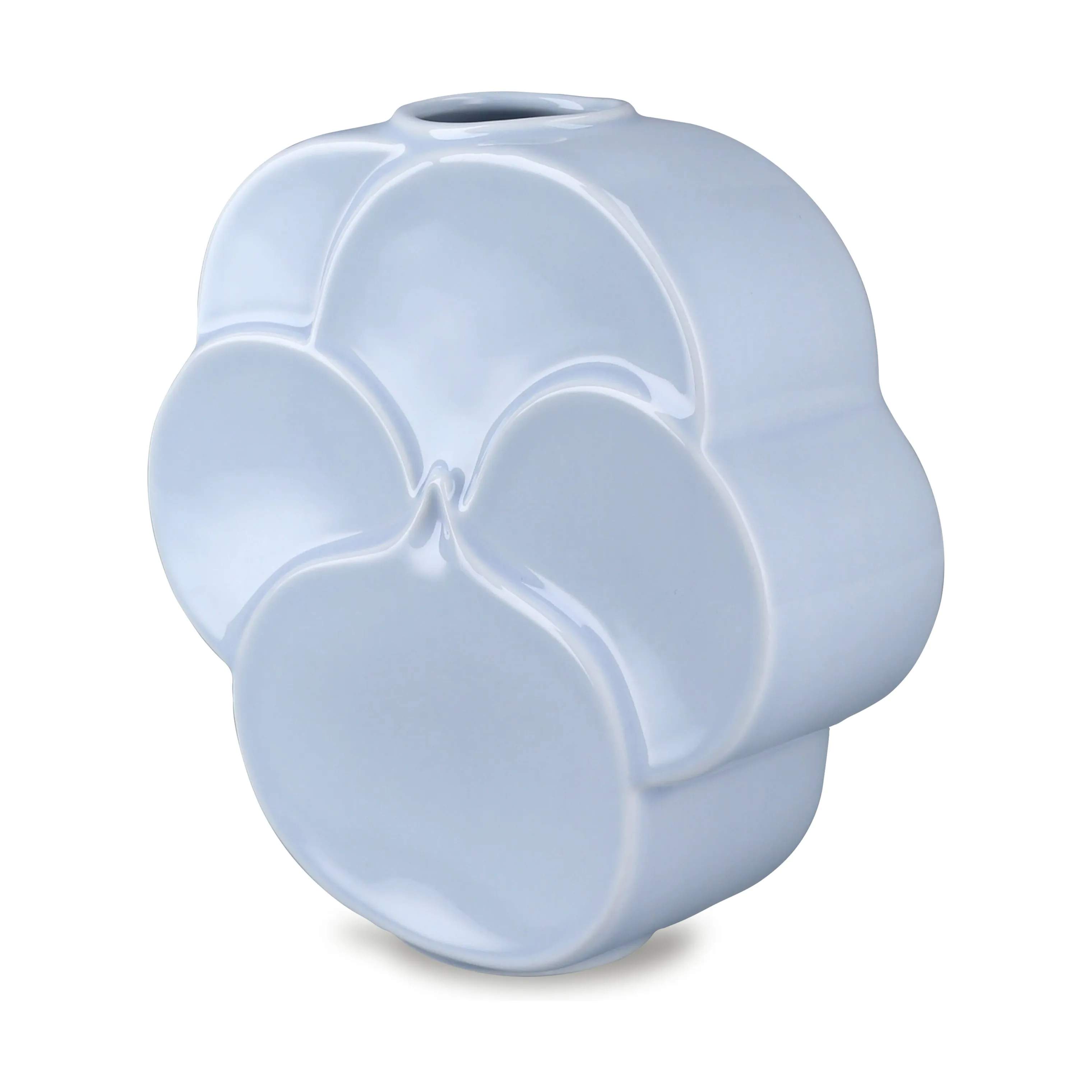 Lyngby Porcelæn Vaser Flower Vase - Stedmoderblomst i Blå, 4