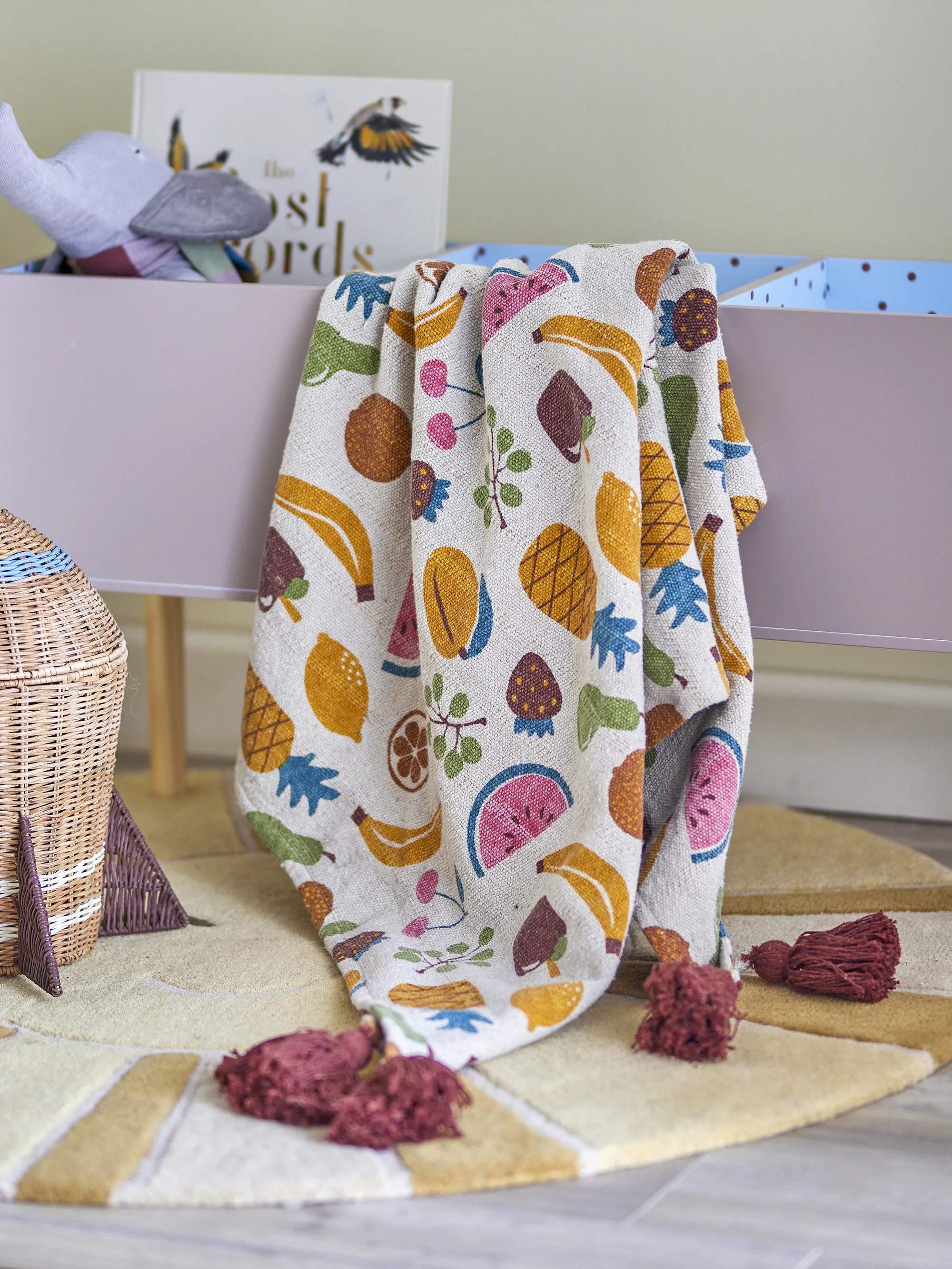 Bloomingville Mini Plaider Fruitta Plaid i Gul, 2