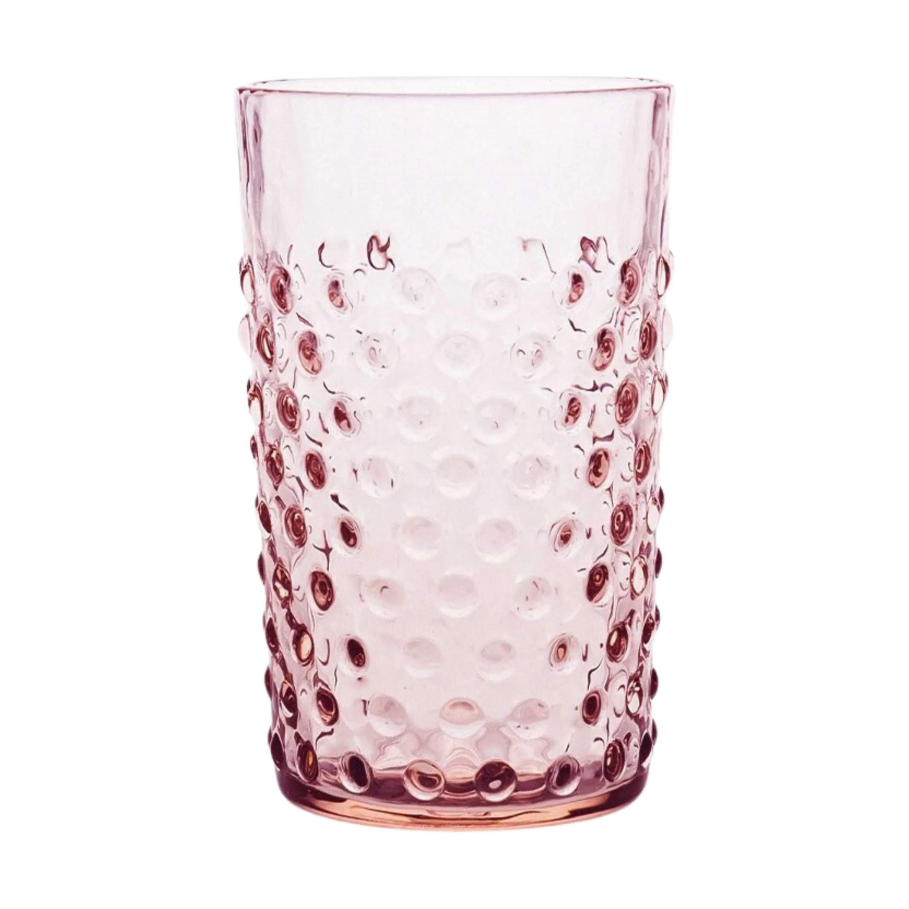 Hobnail Vandglas, rosa, large