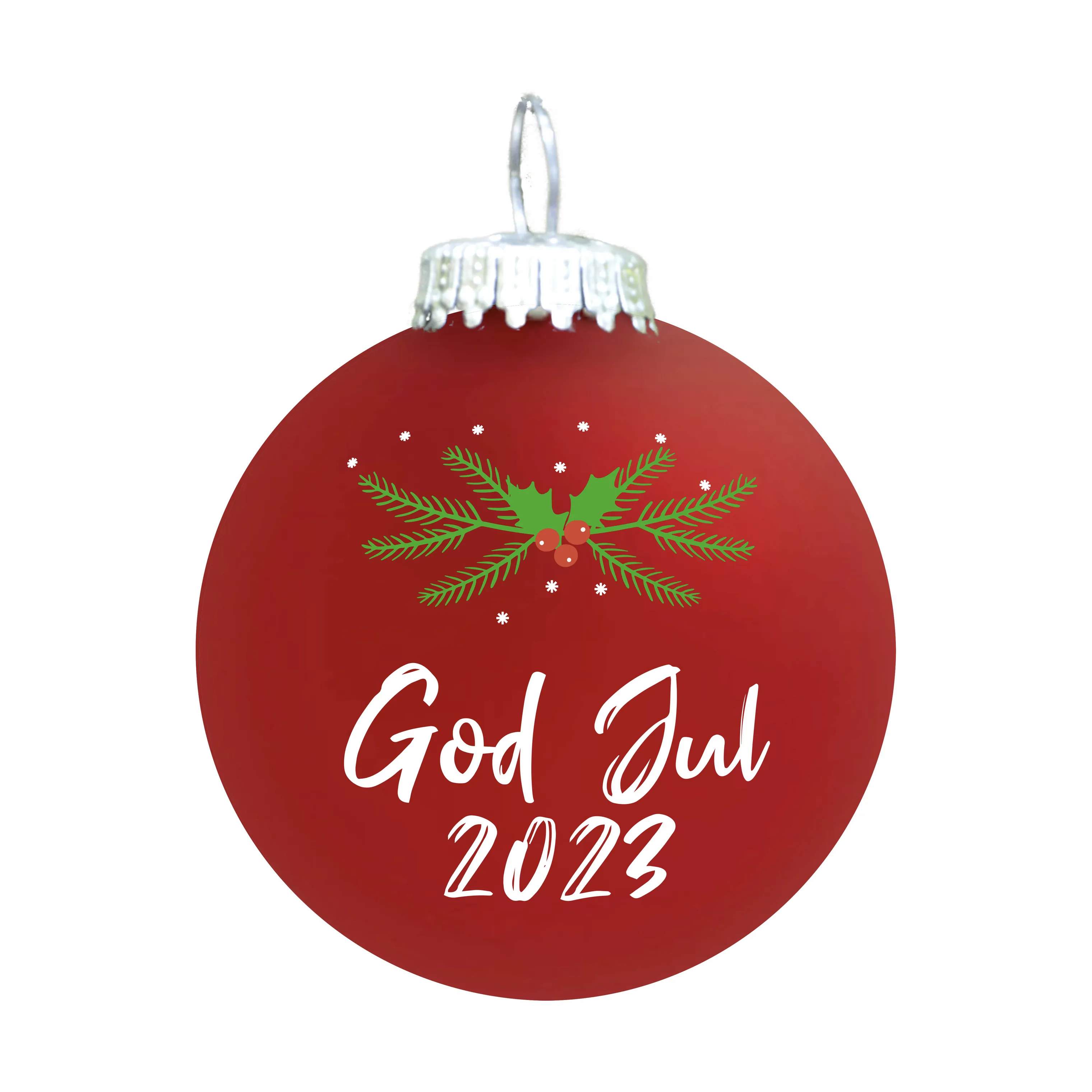 Julekugle - God jul 2023, god jul 2023 rød, large