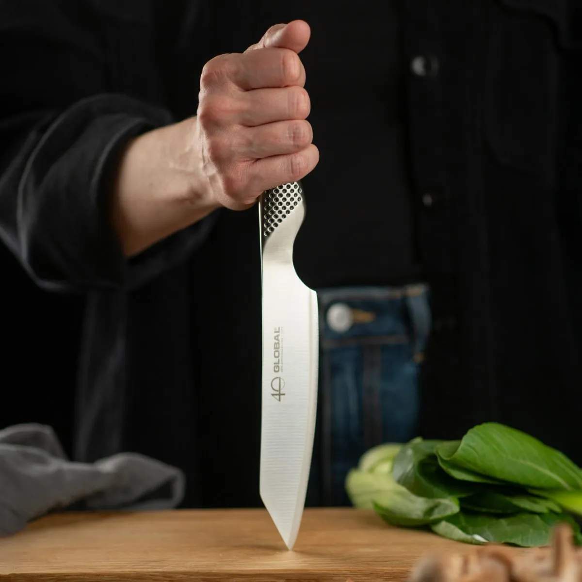 Global Universalknive 40-års jubilæum Jubilæums Kiritsuke i Stål, 3