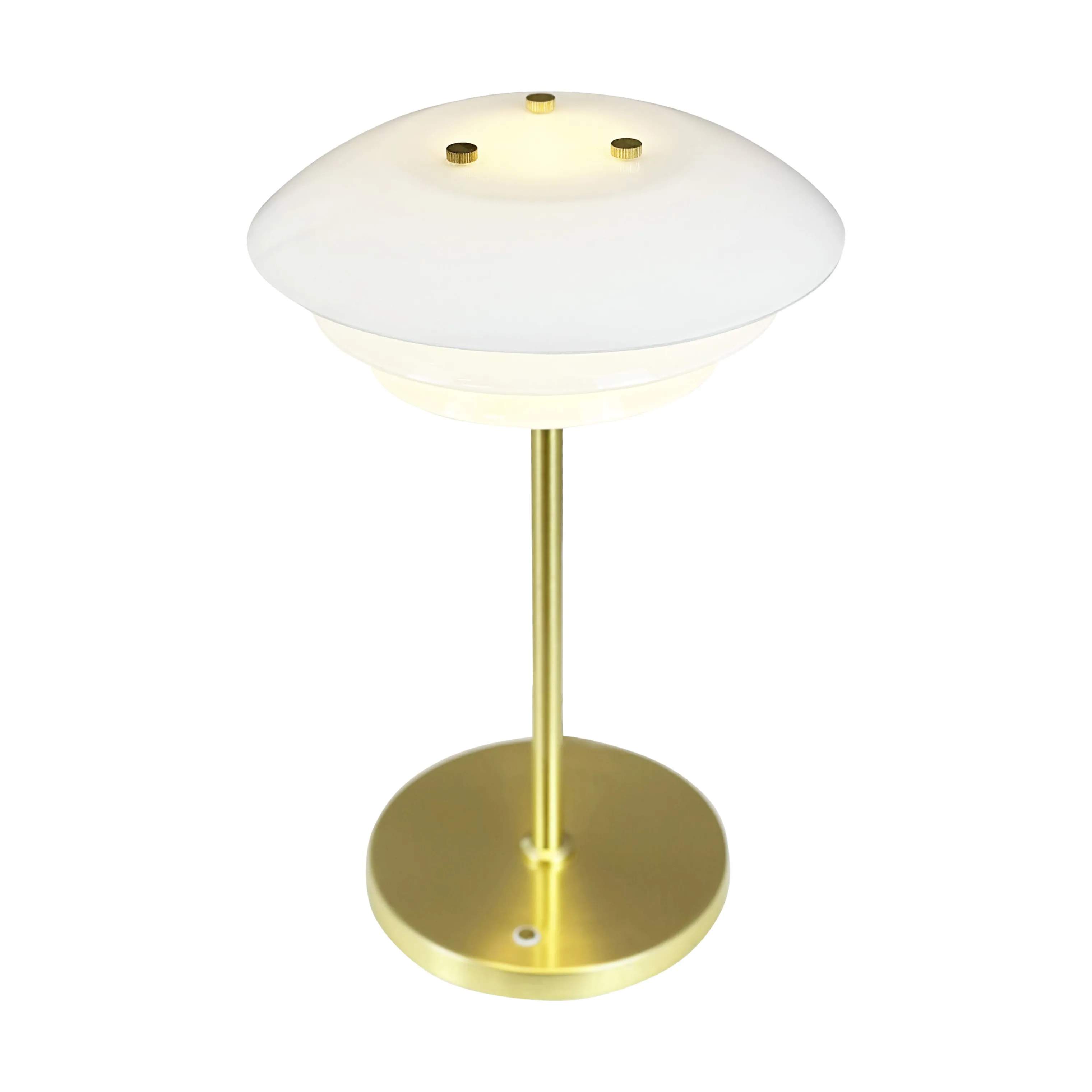 Dyberg Larsen Bordlamper Bordlampe DL20 i Opal/Messing, 5