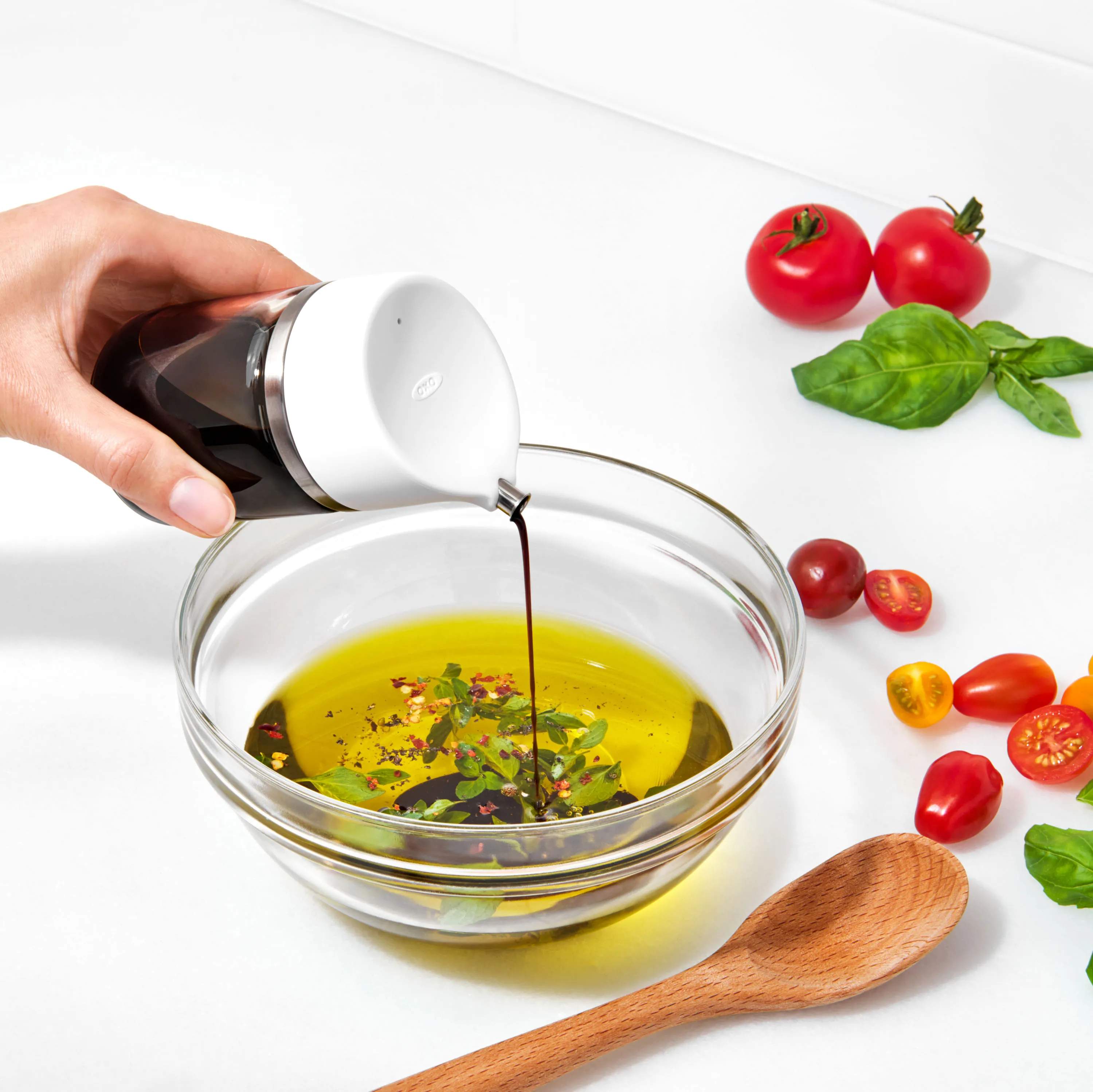 OXO Olie- og eddikeflasker Good Grips Oliedispenser i Klar, 150 ml, 3