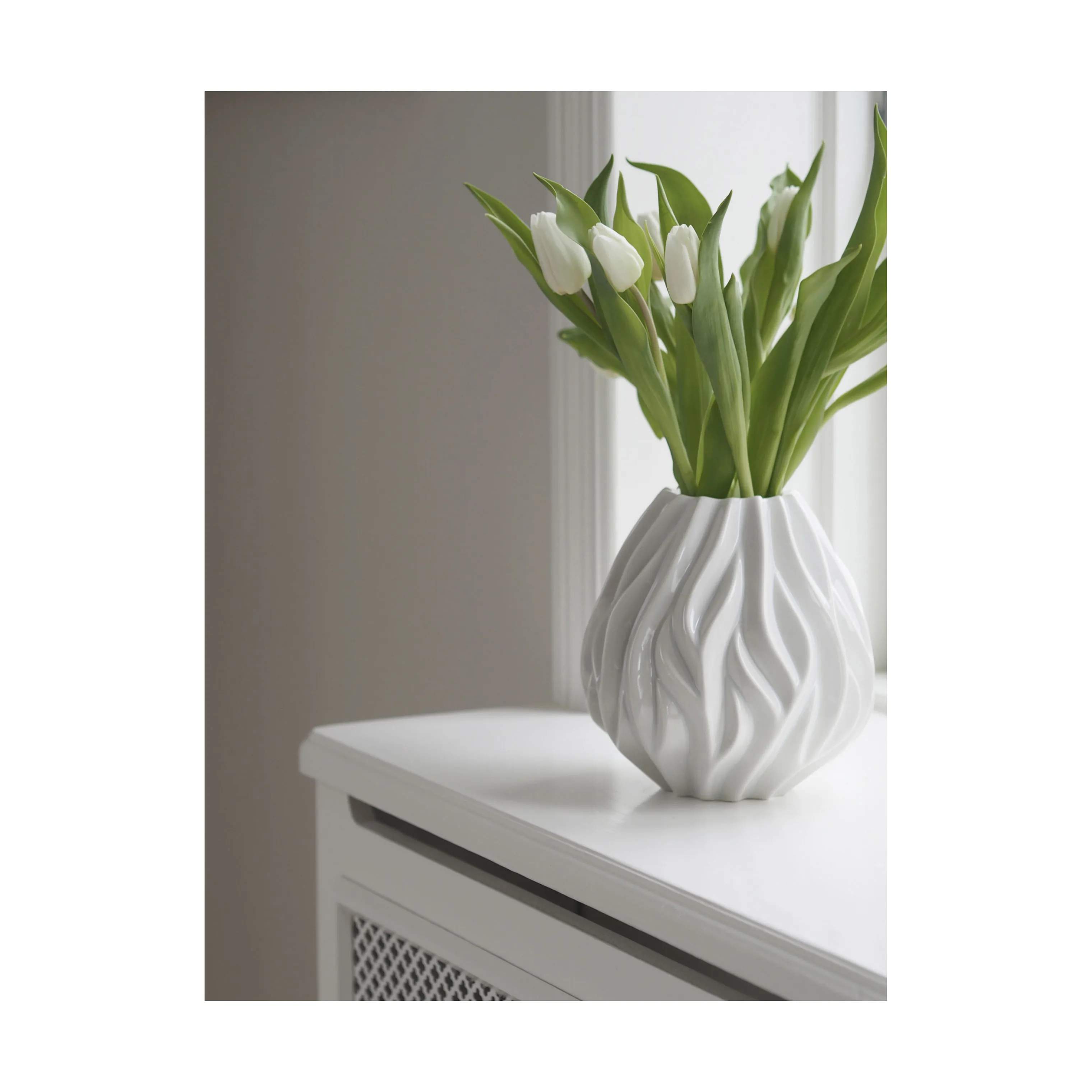 Morsø Vaser Flame Vase i Hvid, 19 cm, 6