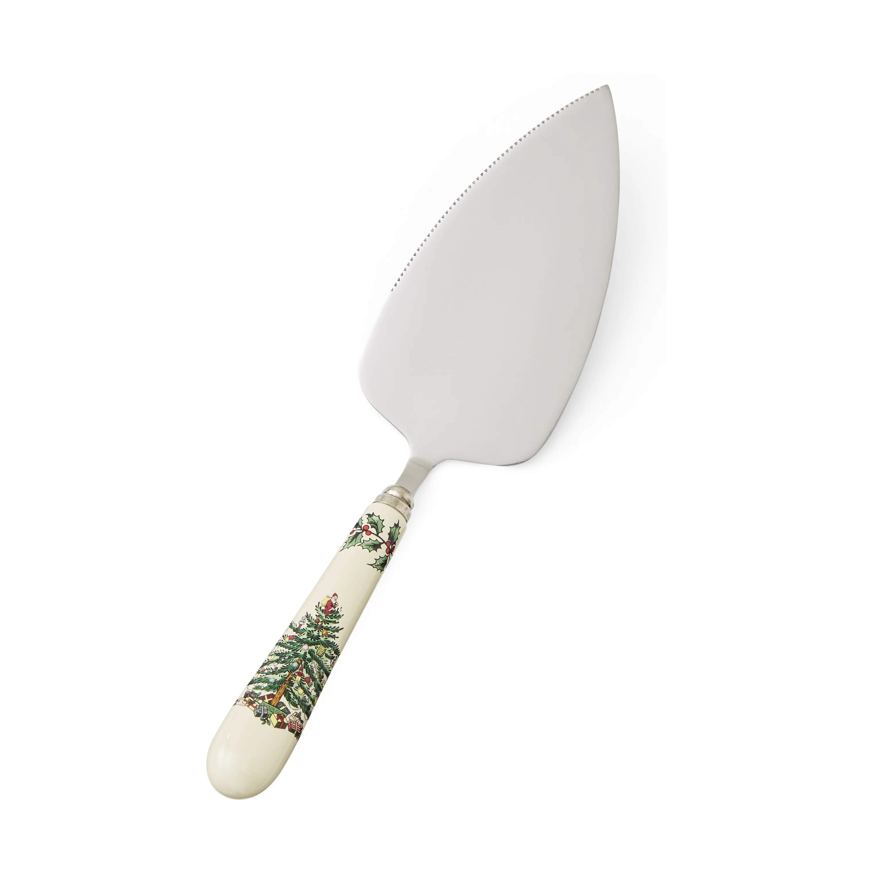 Spode Lagkageknive og -spader Christmas Tree Kagekniv i Hvid/grøn/rød, 1