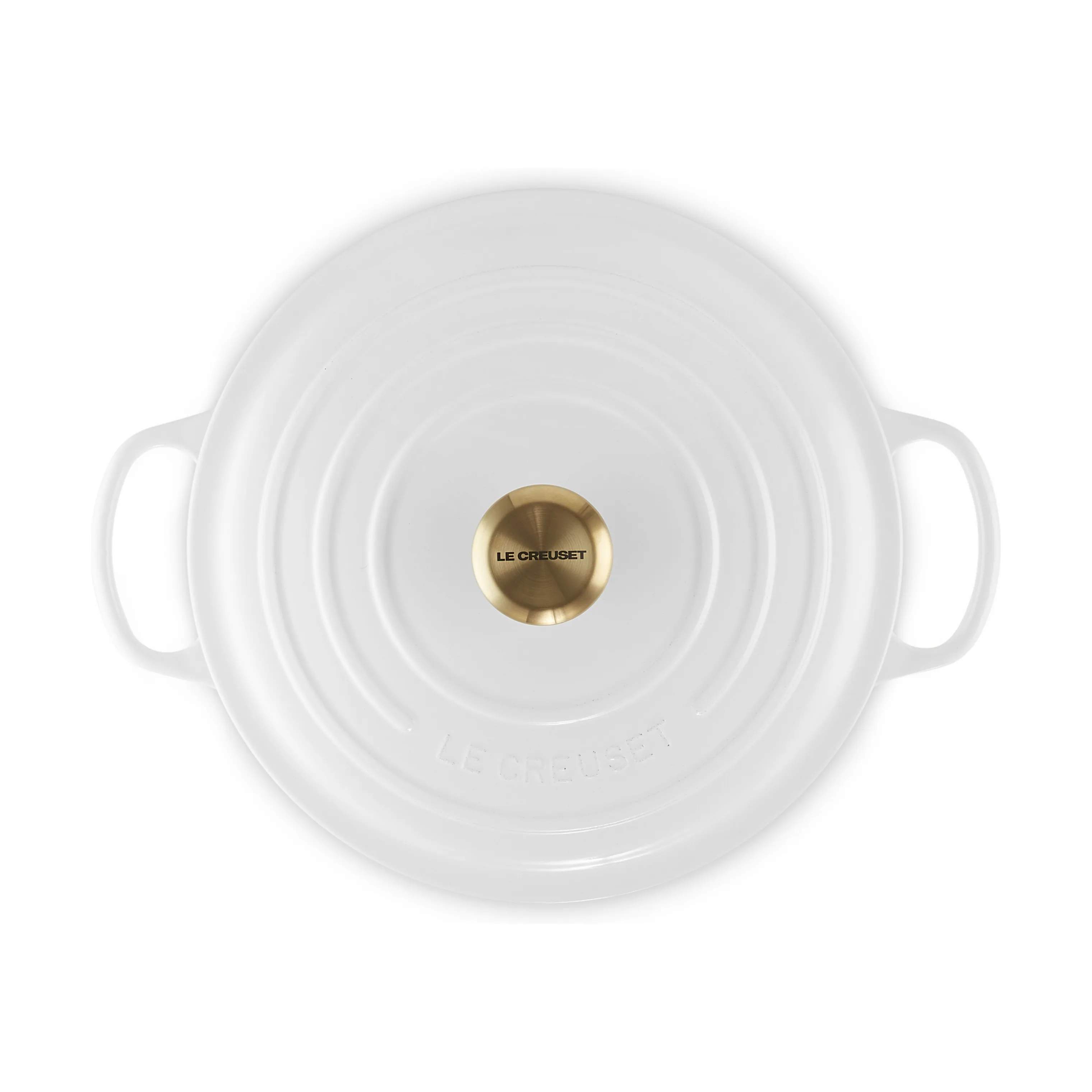 Le Creuset Gryder Signature Rund Gryde i White, 6.7 L, 4