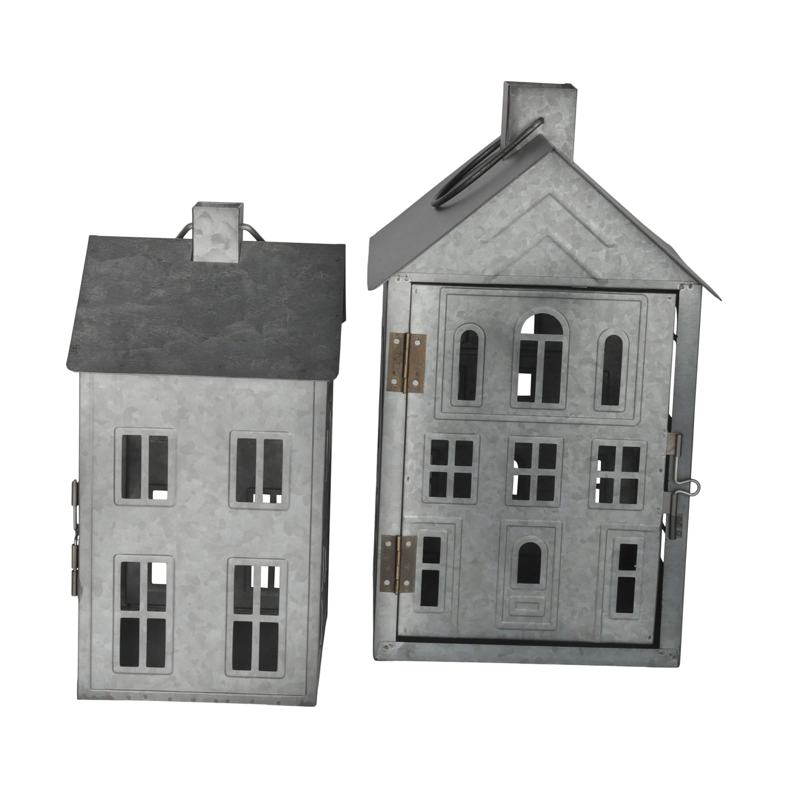Casa Christmas Bloklysestage Lanterne i Zink, 33,8 cm, 4