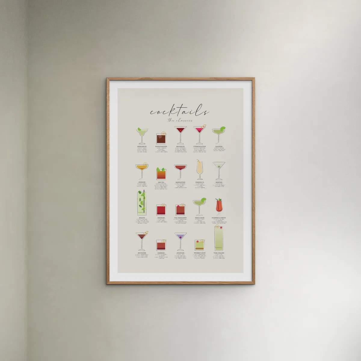 Poster&Frame Plakater Plakat - Cocktail i B50 x L70 cm, 2