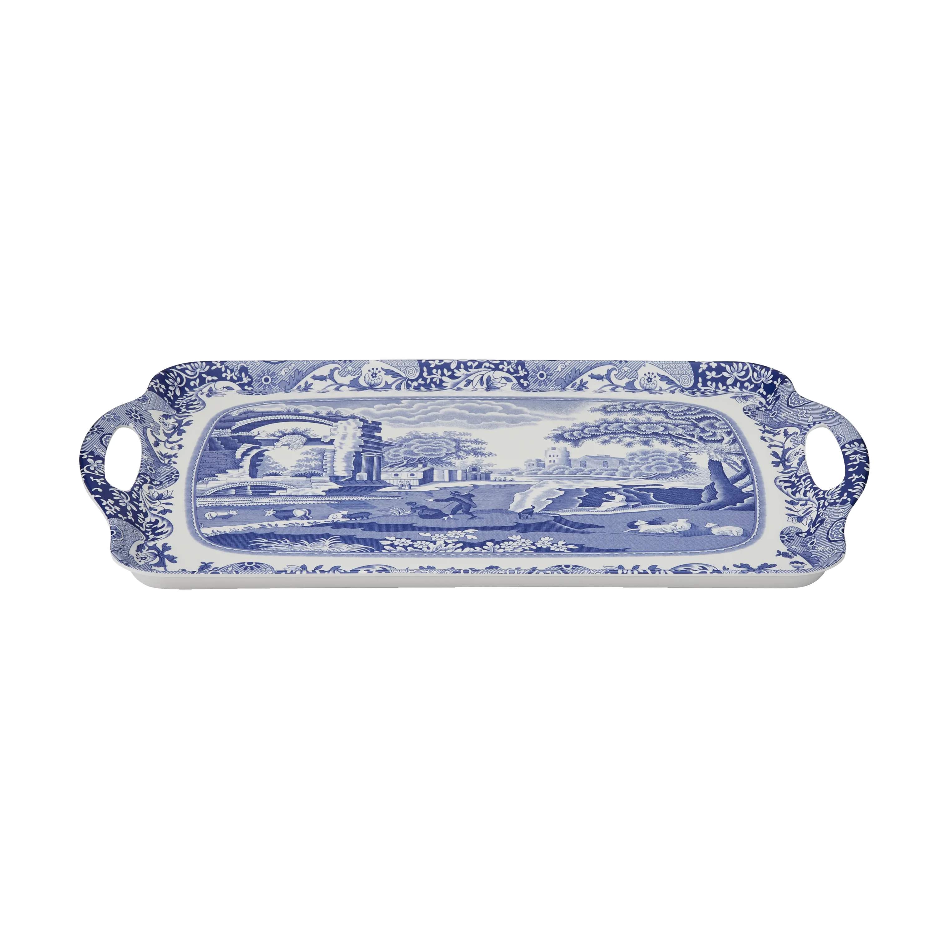Pimpernel Bakker Blue Italian Serveringsbakke i Blå/Hvid, 4