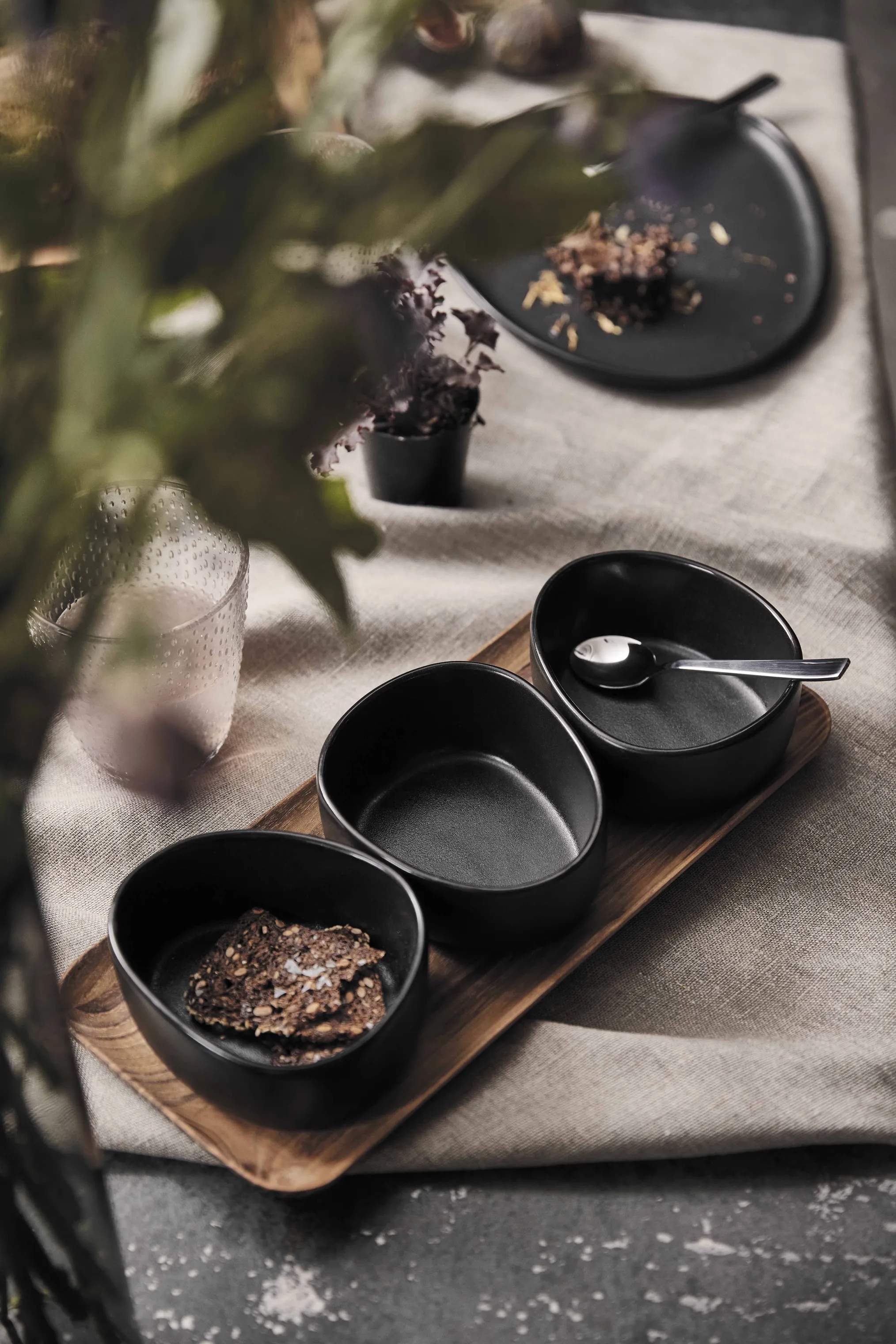 RAW by Aida Skåle RAW Organic Skål - 3 stk. i Titanium Black, 3