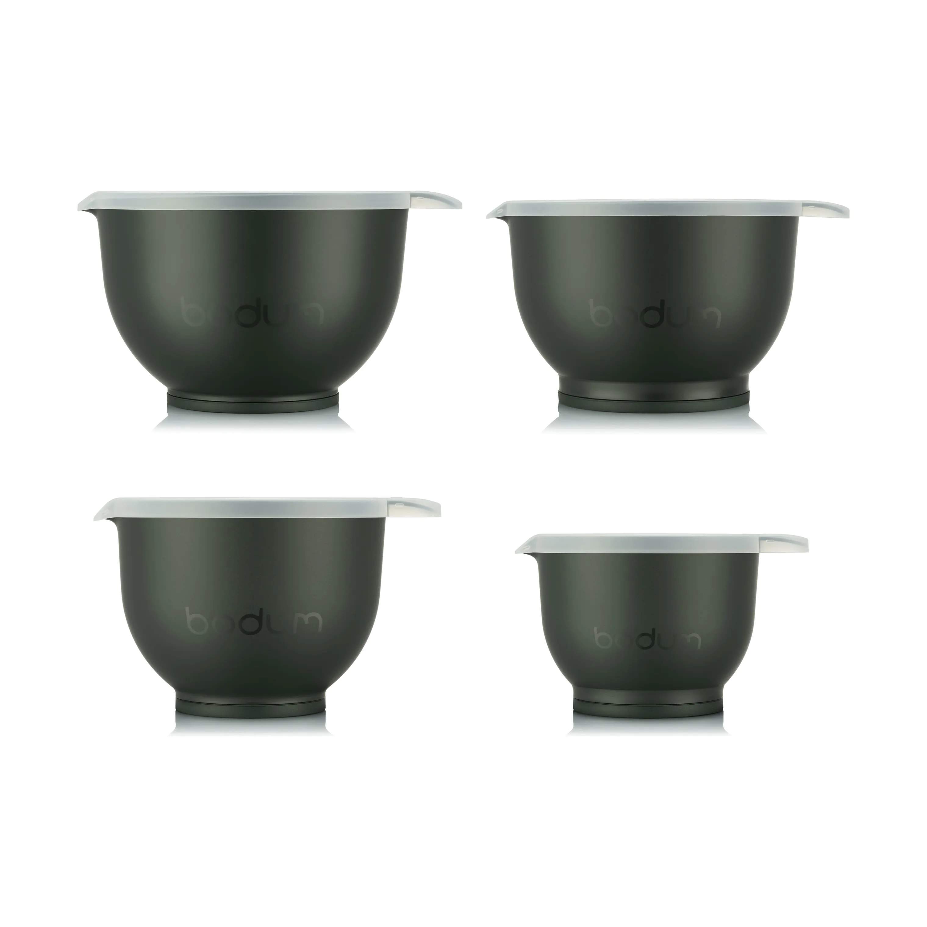 Bodum Røreskåle Bistro Røreskålsæt m. låg - 4 dele i Dark Green, 4