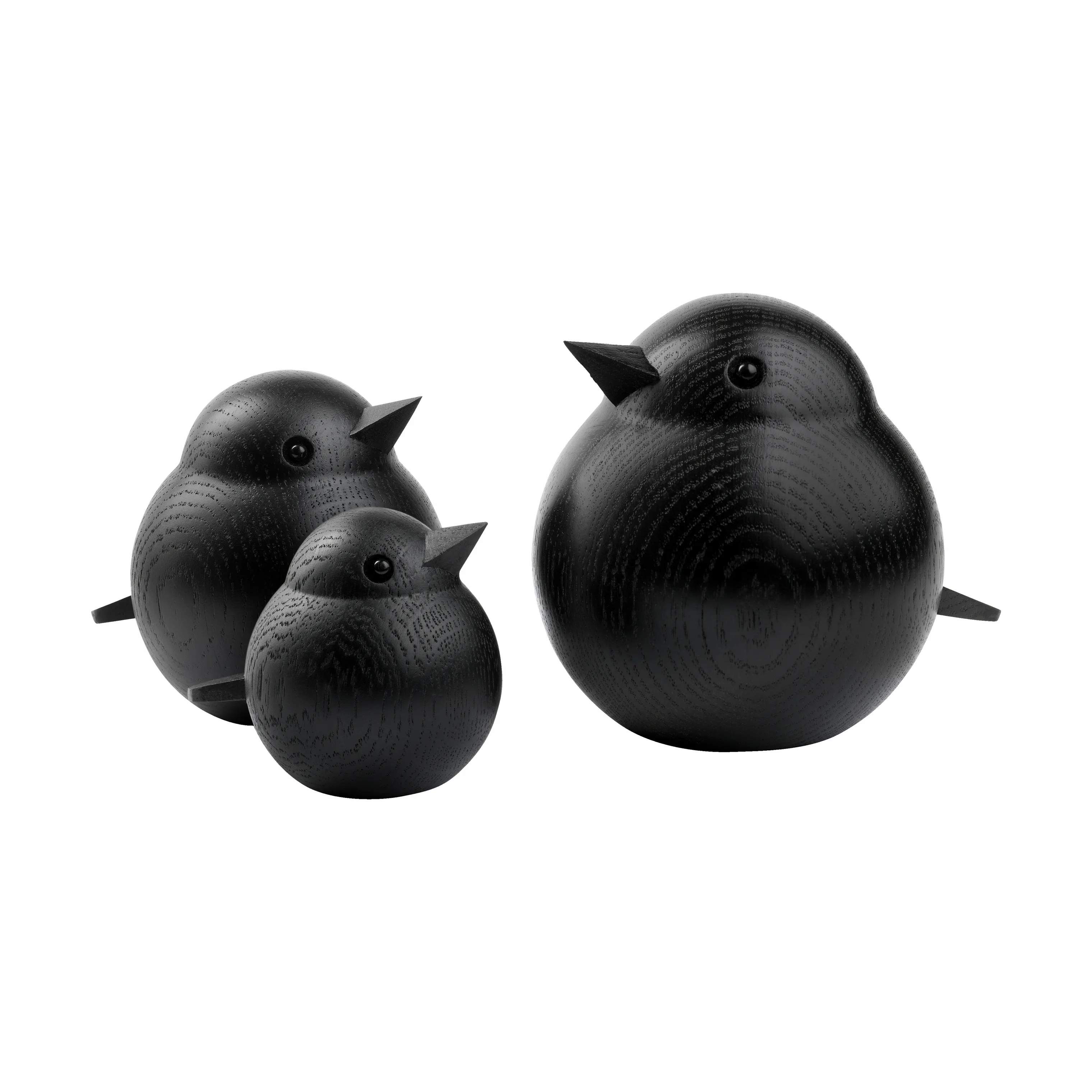 Novoform Dyrefigurer Figur - Spurvemor i Mat sort, 8 cm, 4