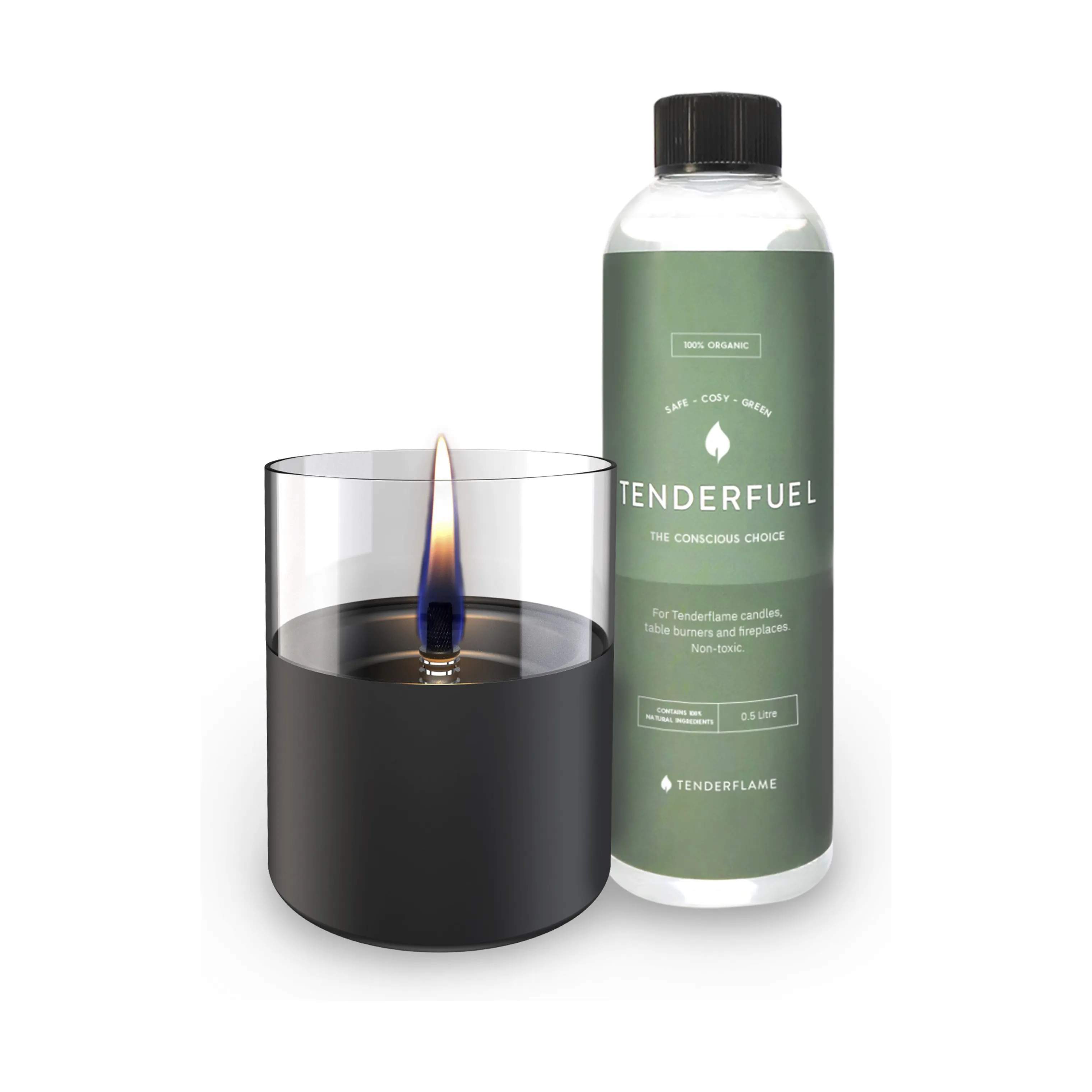 TenderFlame Fyrfadsstage Lilly Bordlanternesæt - 2 dele i Black, 1