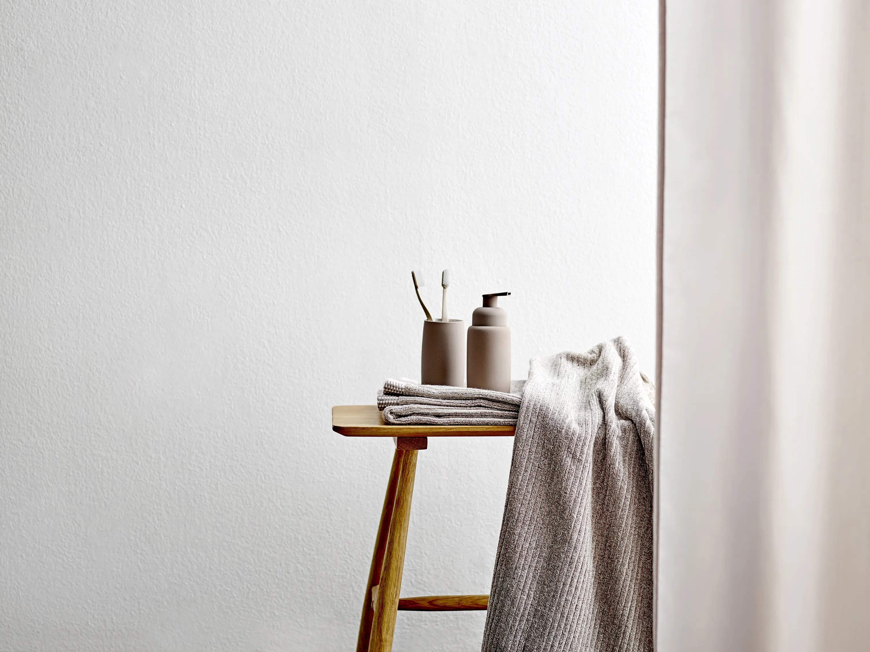 Södahl Badeforhæng Comfort Badeforhæng i Beige, B180 x L200 cm, 2