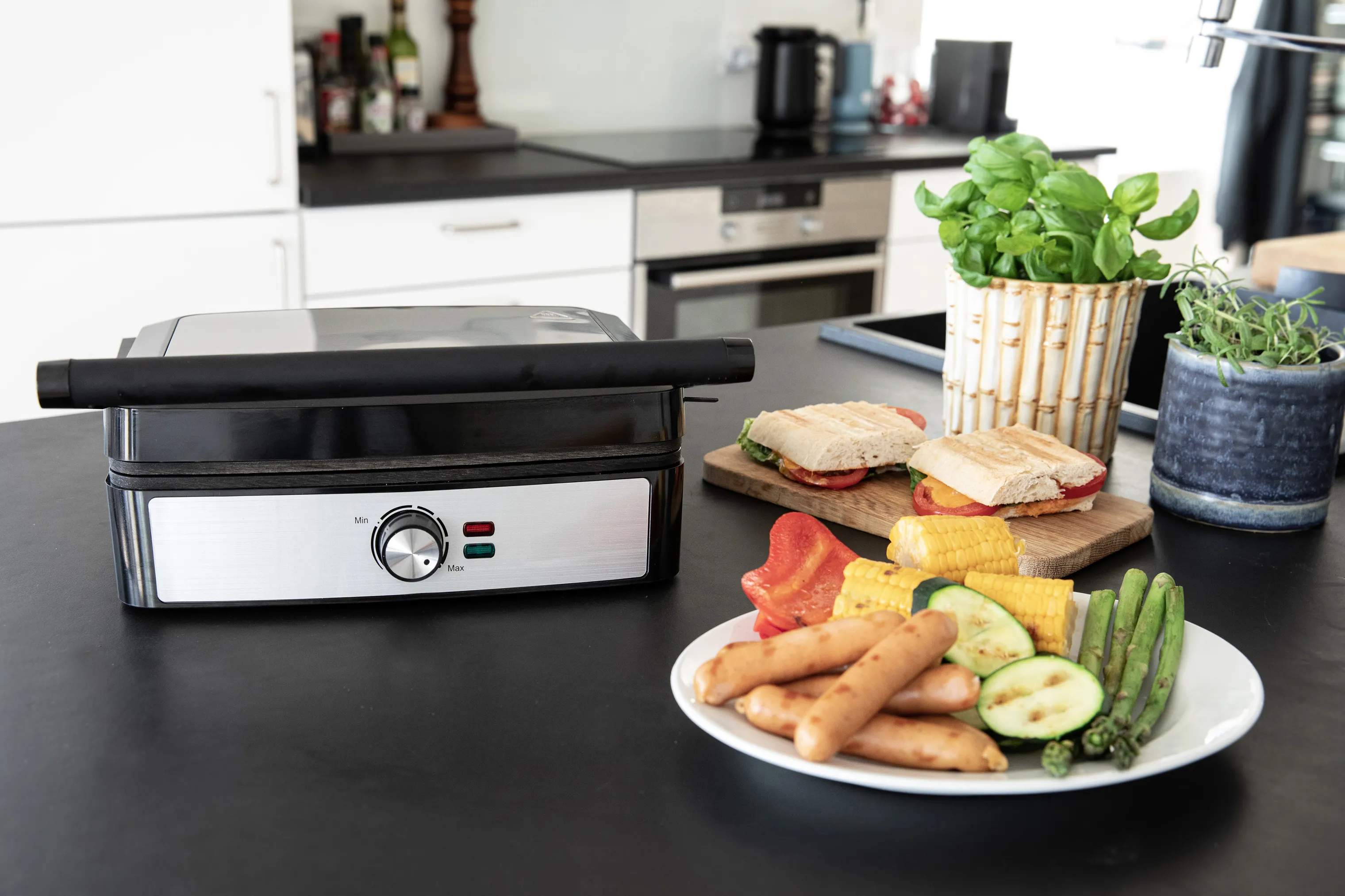 Gastronoma Bordgrill Paninigrill i Sort, 4