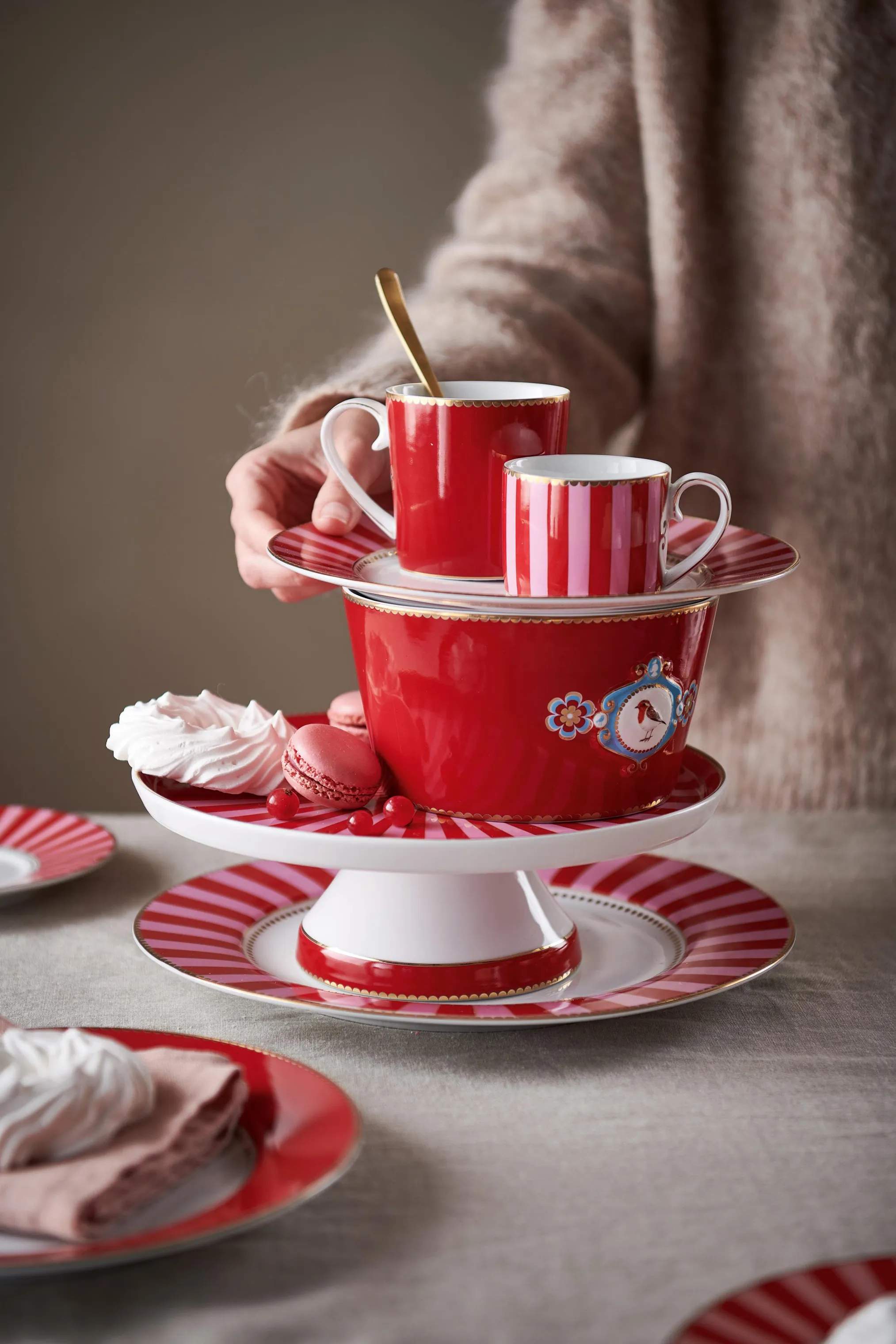 PIP Studio Serveringsfade Love Birds Fad i Red, 3