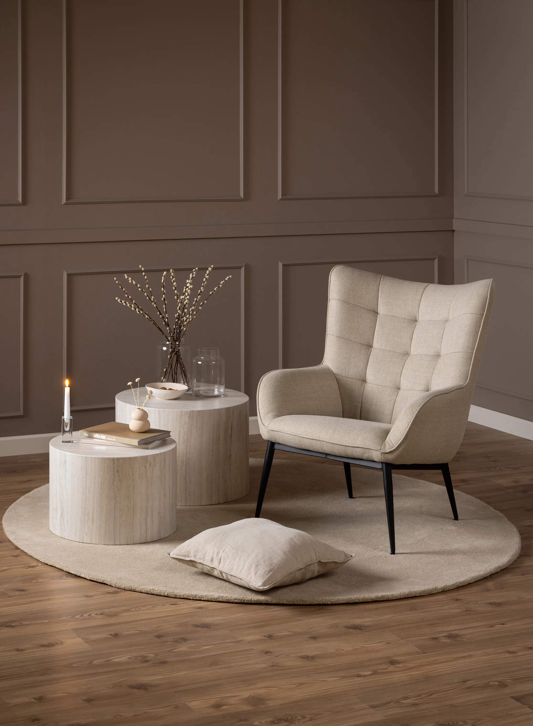 CASA Living Lænestole Redding Hvilestol i Beige, 2