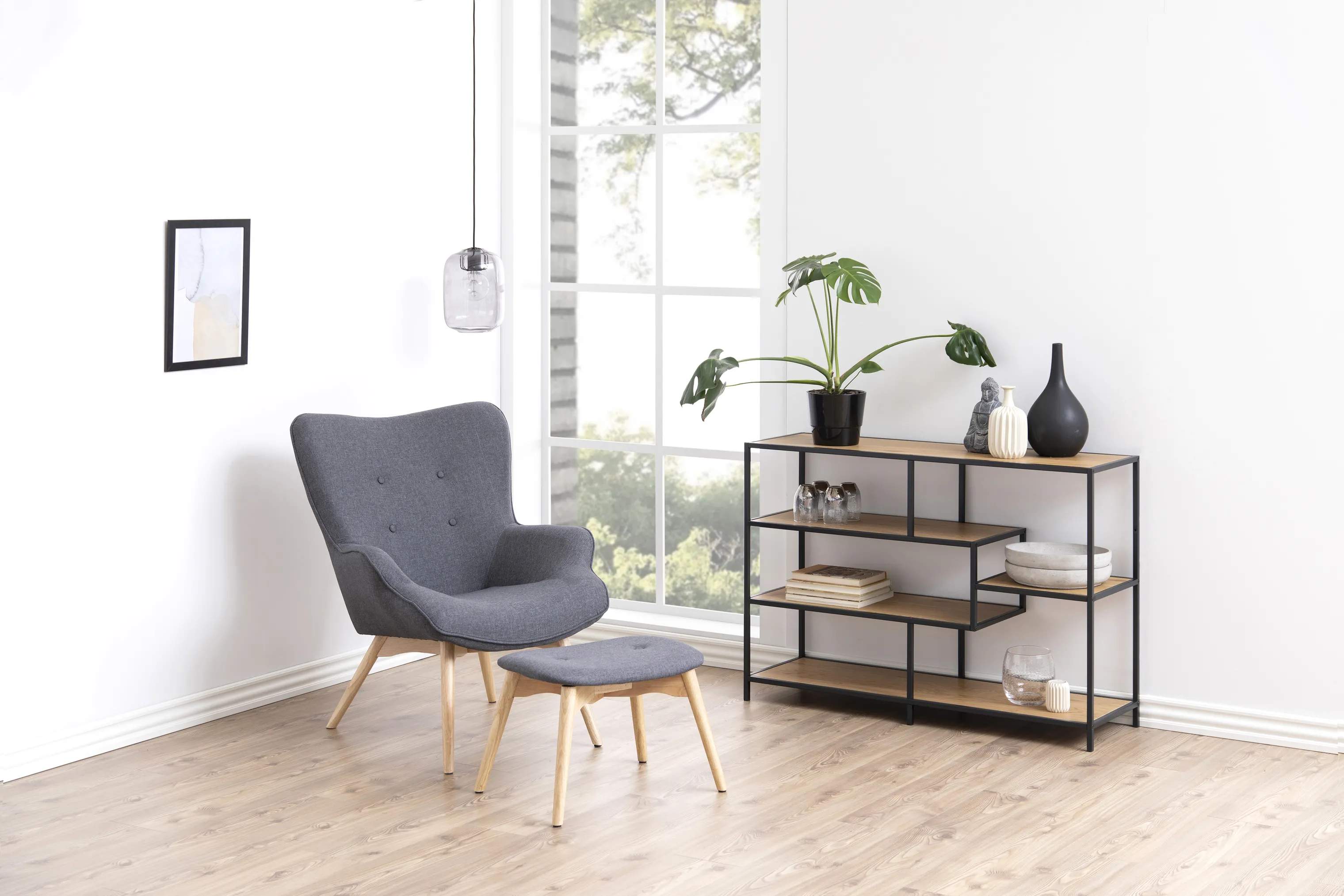 CASA Living Reoler og tilbehør Seaford Reol i Natur/sort, 3