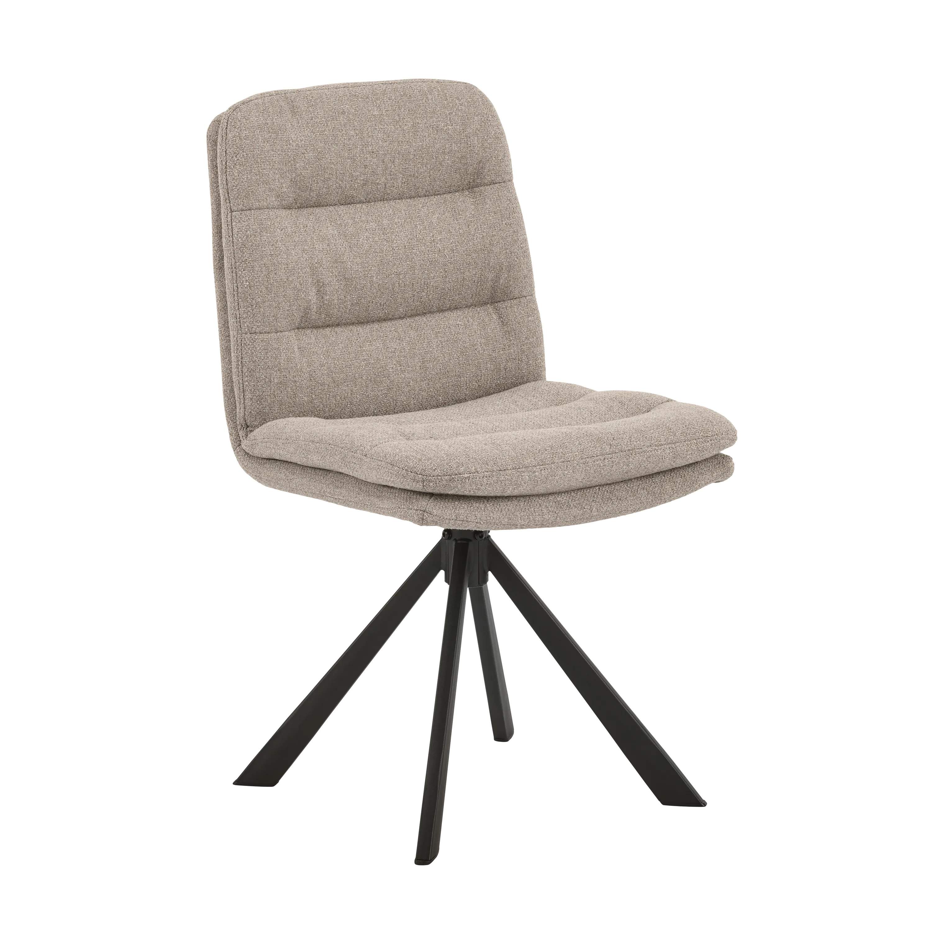 CASA Living Spisebordsstole Dean Spisebordsstol - 2 stk i Beige/mat sort, 4