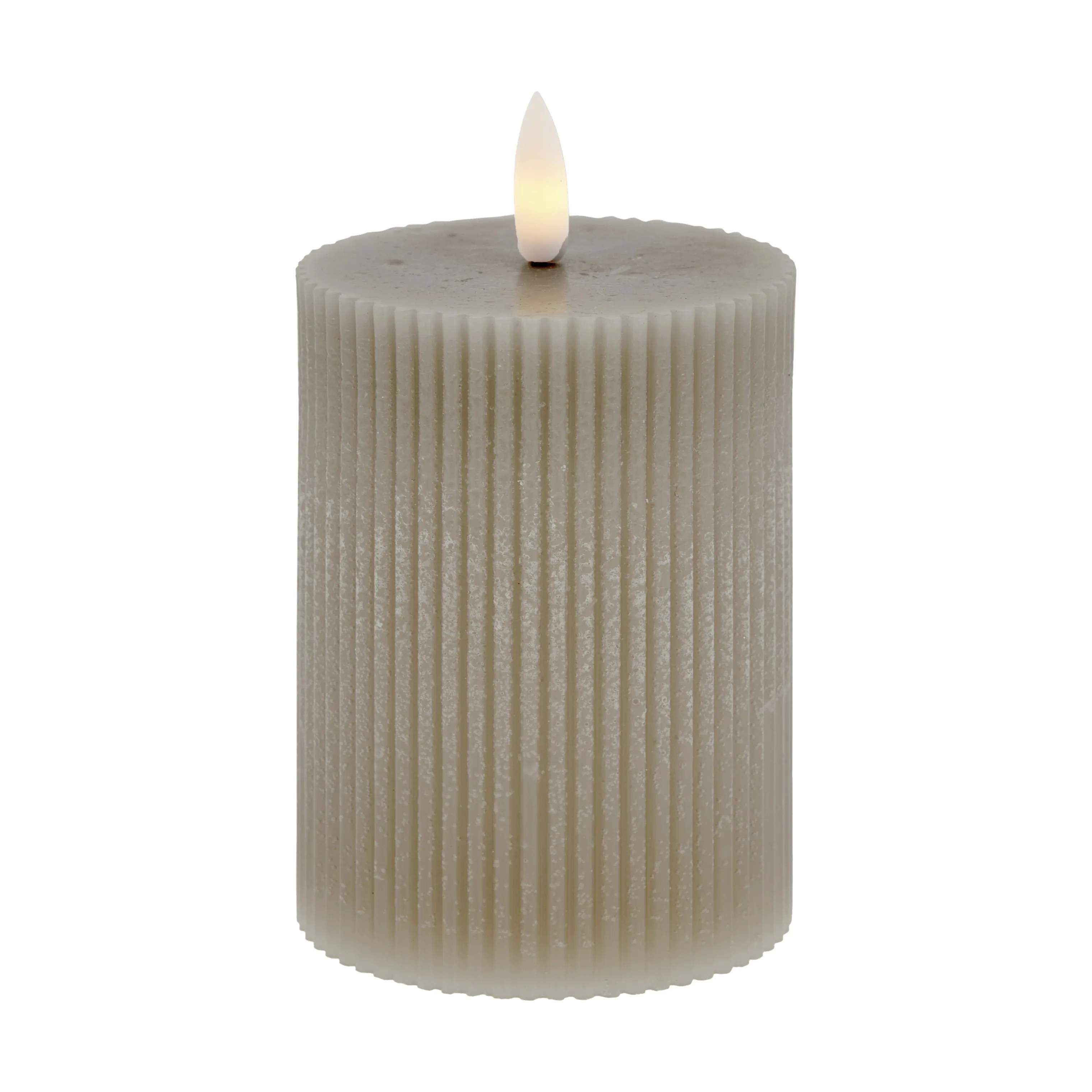 Lene Bjerre LED-lys Lillia LED Bloklys i sand, H10 x Ø7,5 cm, 1