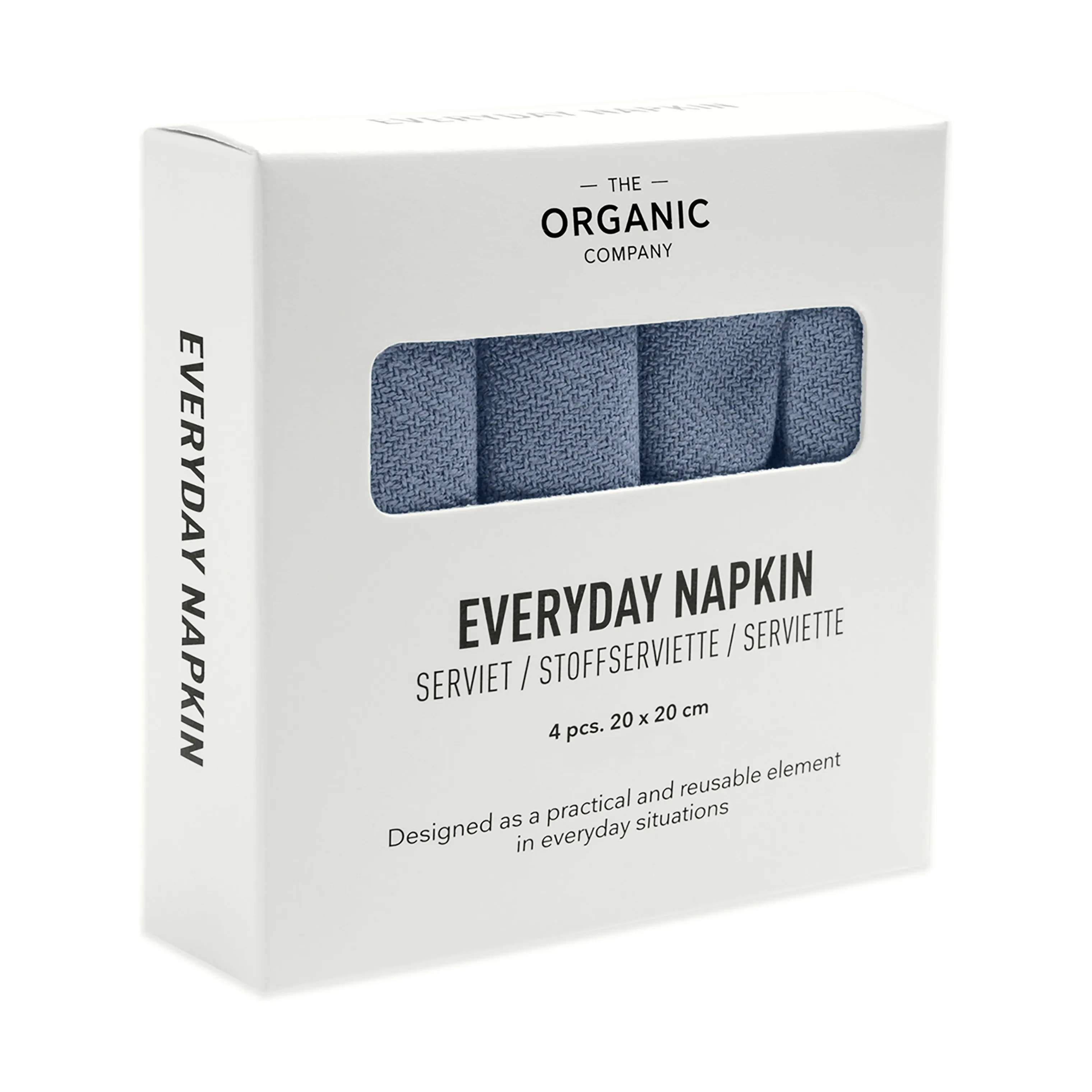 The Organic Company Stofservietter Stofserviet - 4 stk. i Gråblå, 2