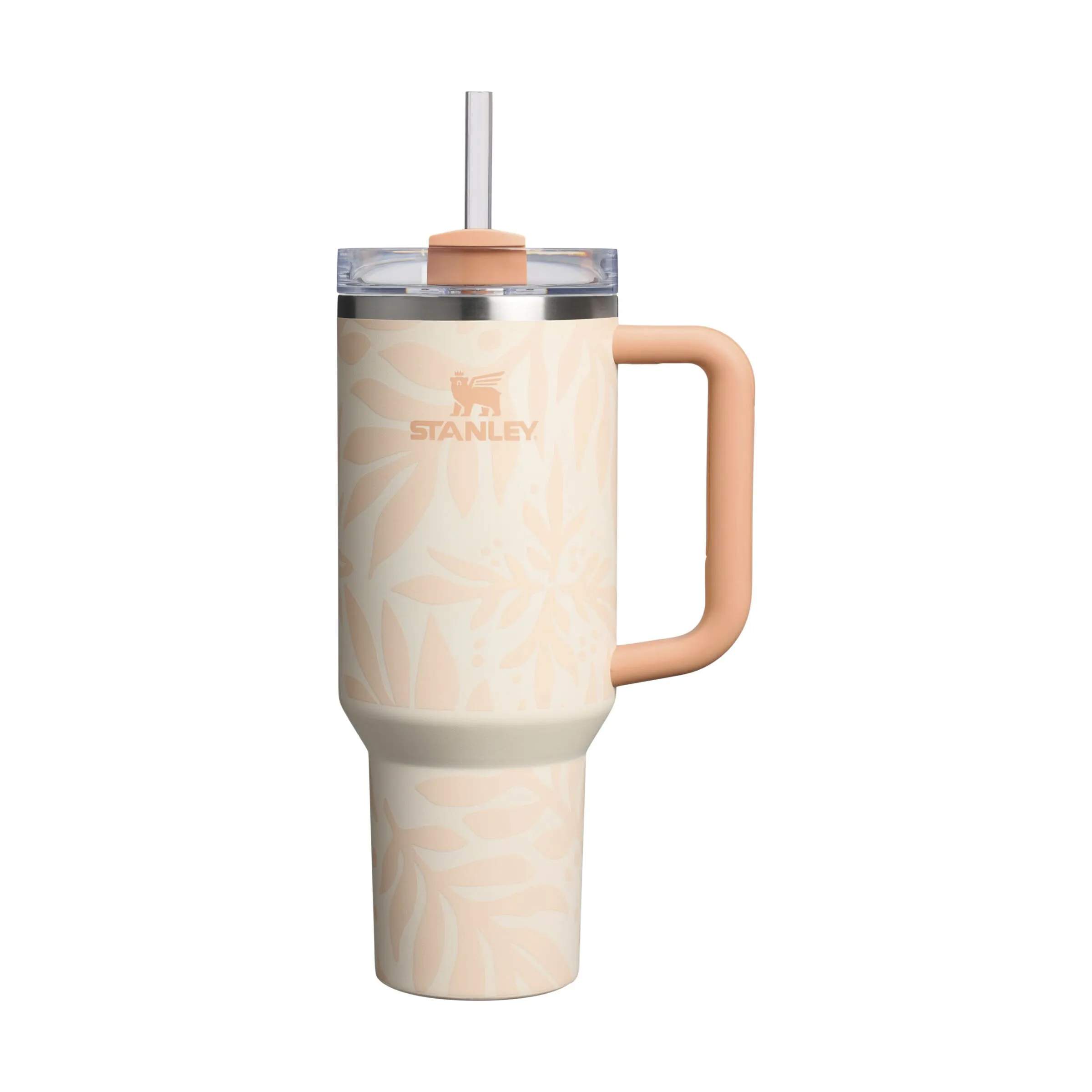 Stanley Quencher Flowstate Tumbler, apricat palms, large