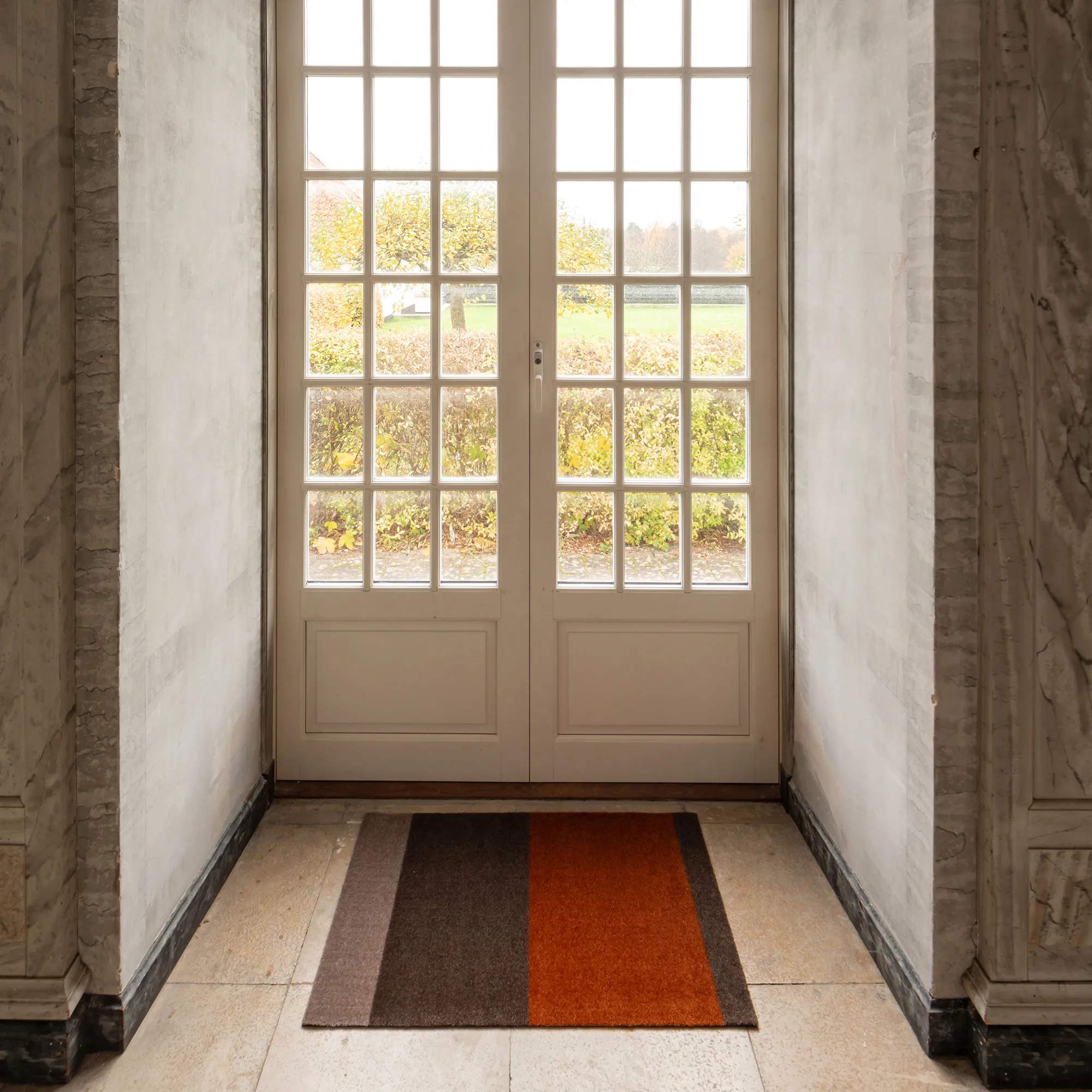 Tica Copenhagen Dørmåtter Stripes Horisontal Gulvmåtte i Sand/brun/terracotta, B60 x L90 cm, 5