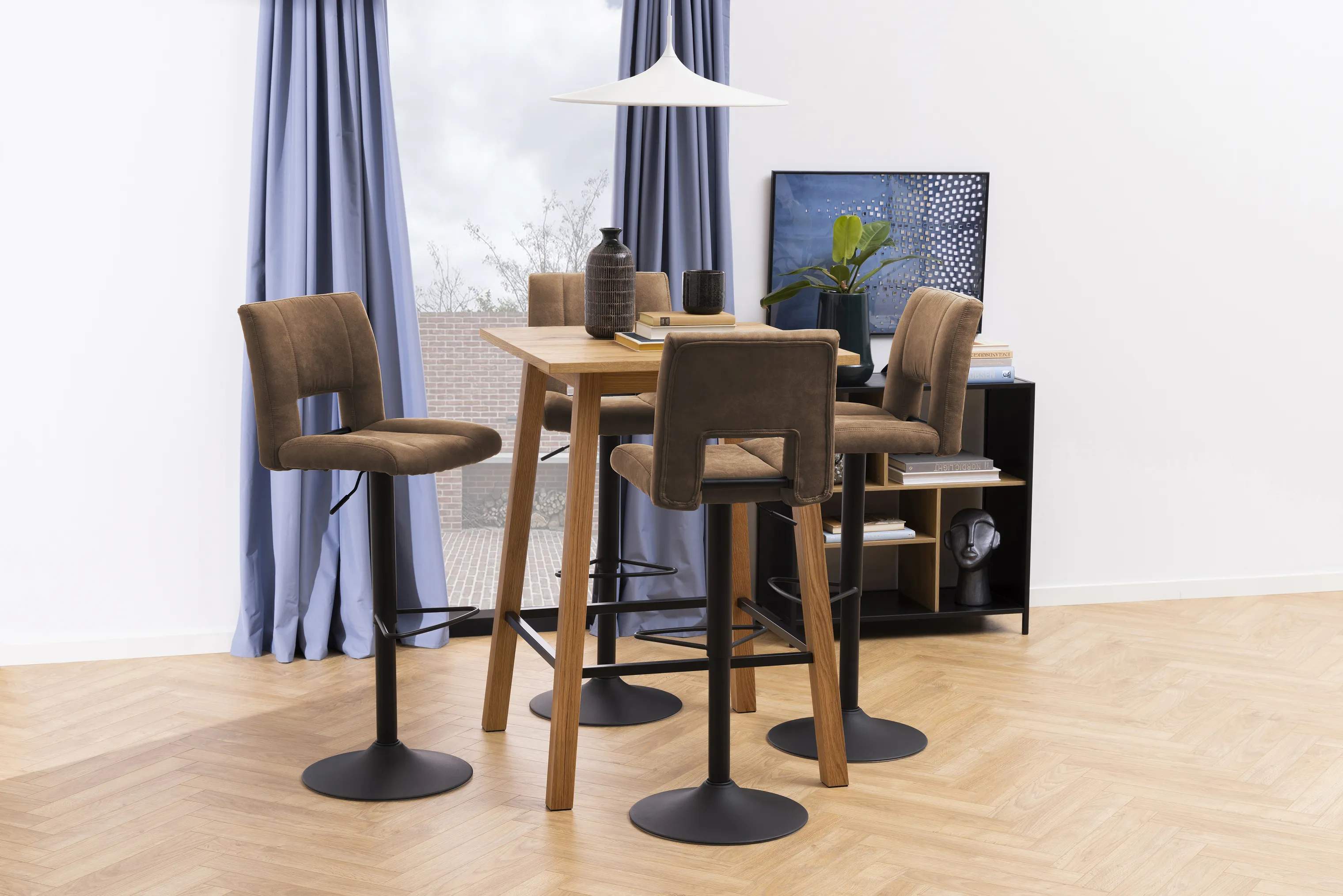 CASA Living Barstole Sylvia Barstol - 2 stk i Brun, 3
