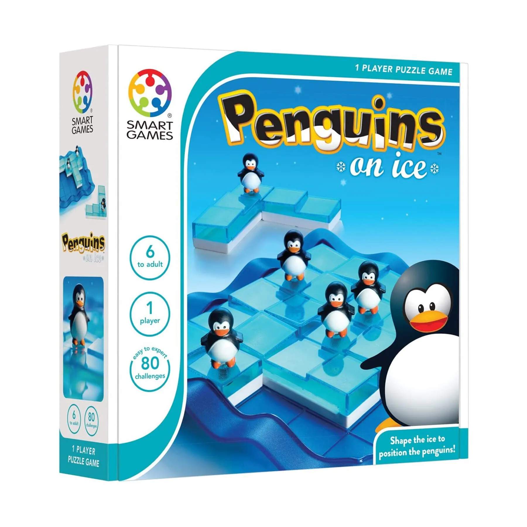 Spilbræt Spil Brætspil - Smartgames Penguins on Ice i Multifarvet, 1
