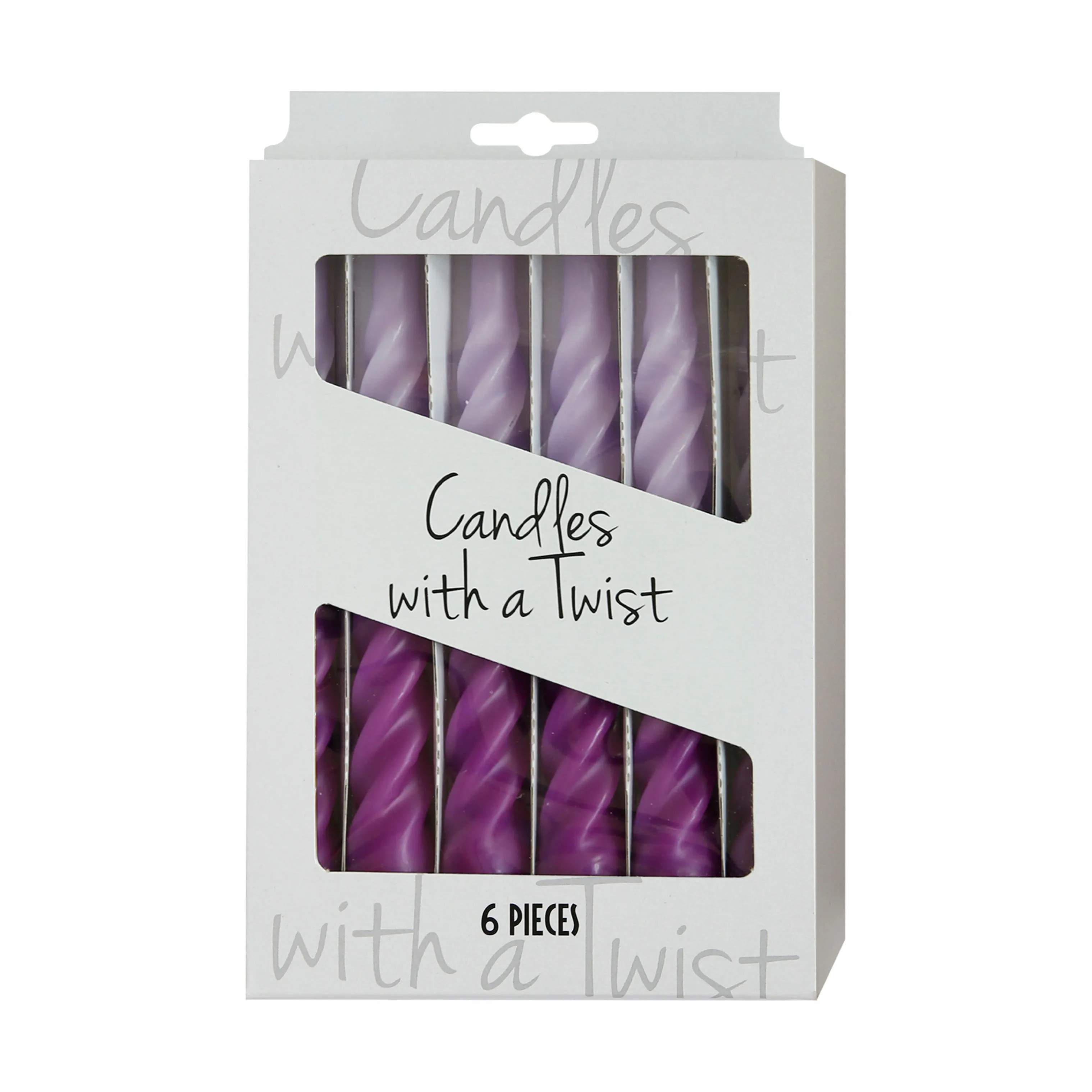 Candles with a twist Kronelys Lys - 6 stk. i Lyserød/pink, 4