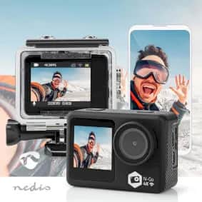 Nedis Øvrig udeleg Dual Screen Action Kamera i 4K HD, 2