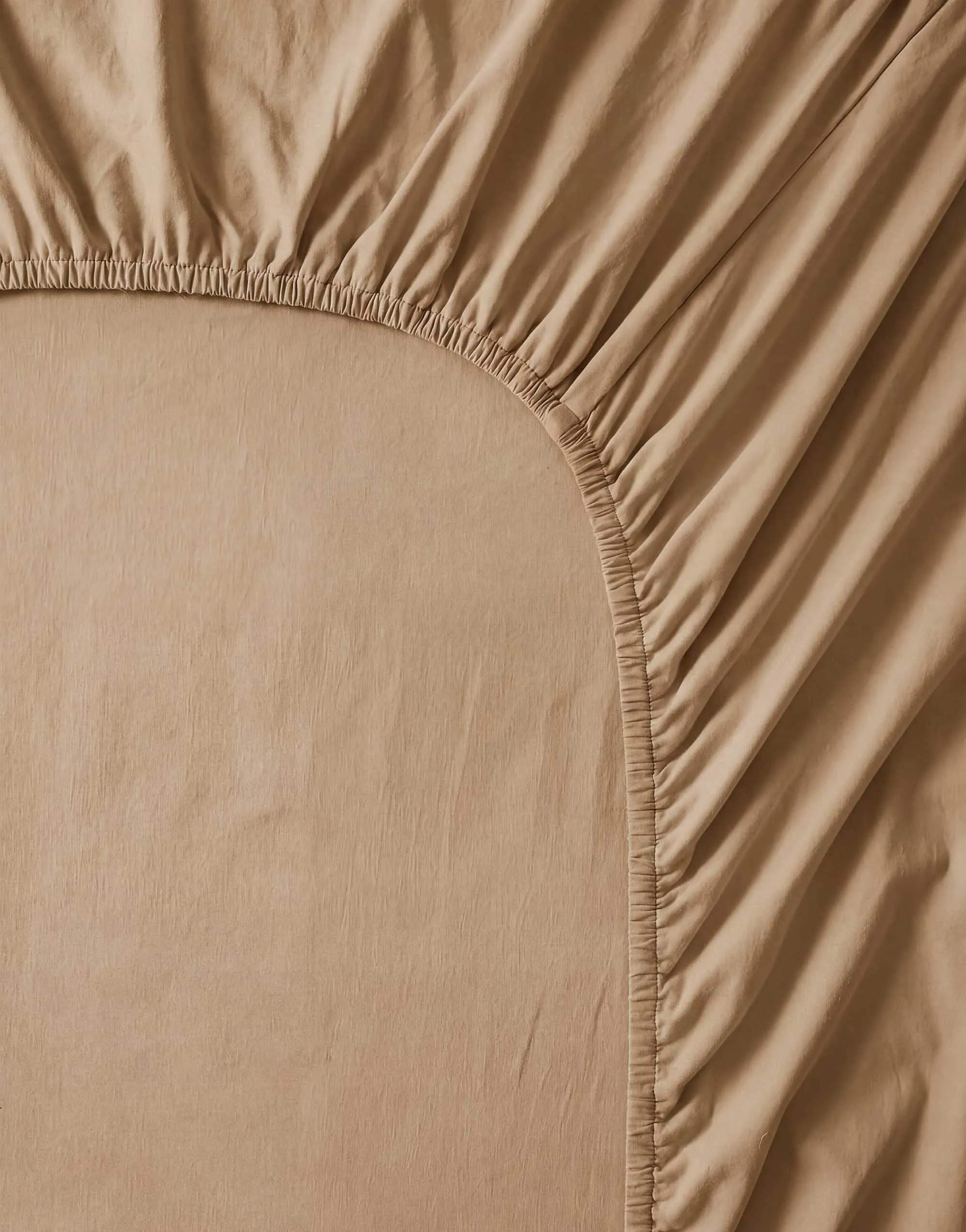 Essenza Lagner Fine Organic Jersey Boxlagen i Golden sand, B100 x L220 cm, 3