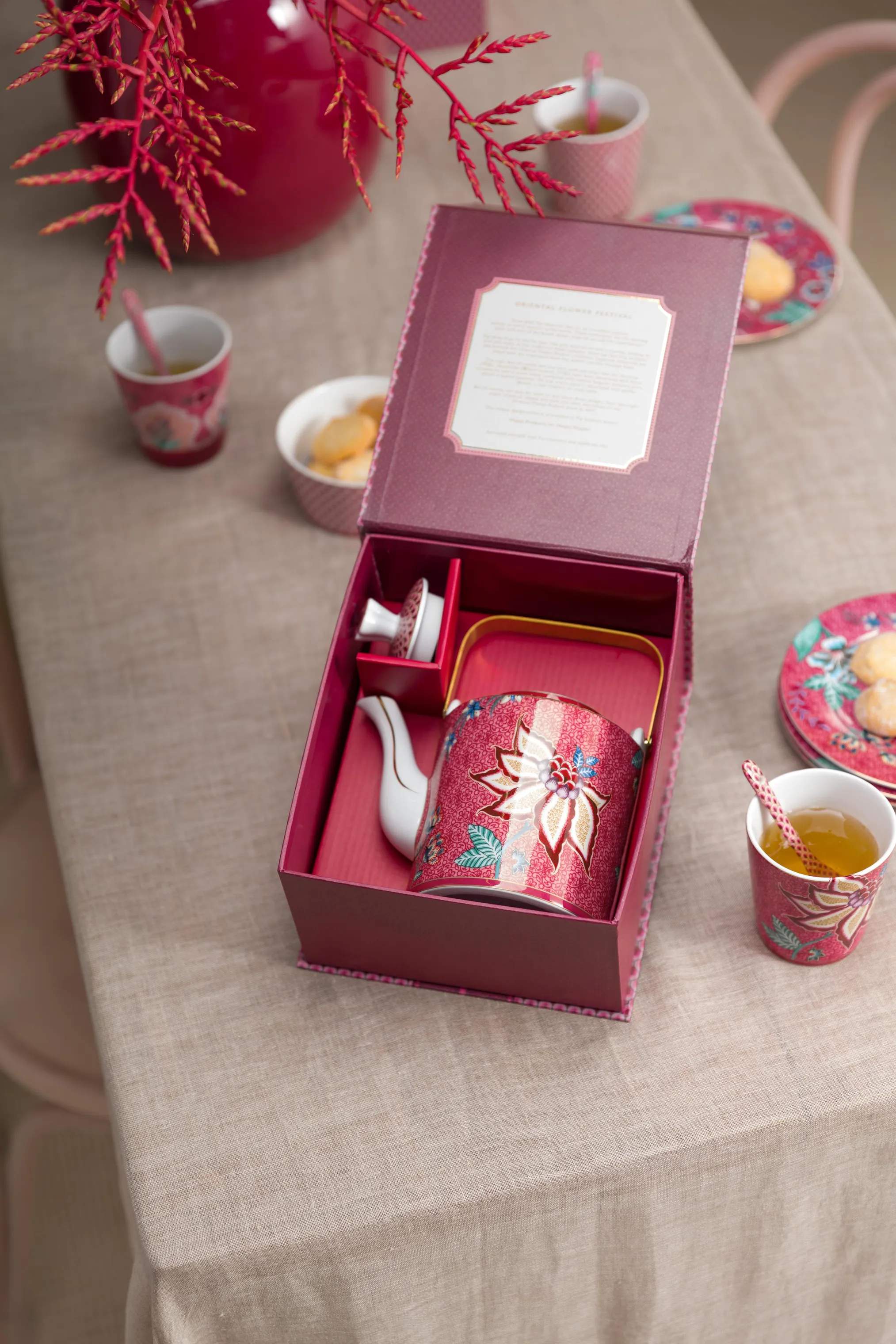 PIP Studio Tekander Flower Festival Tekande i Pink, 2