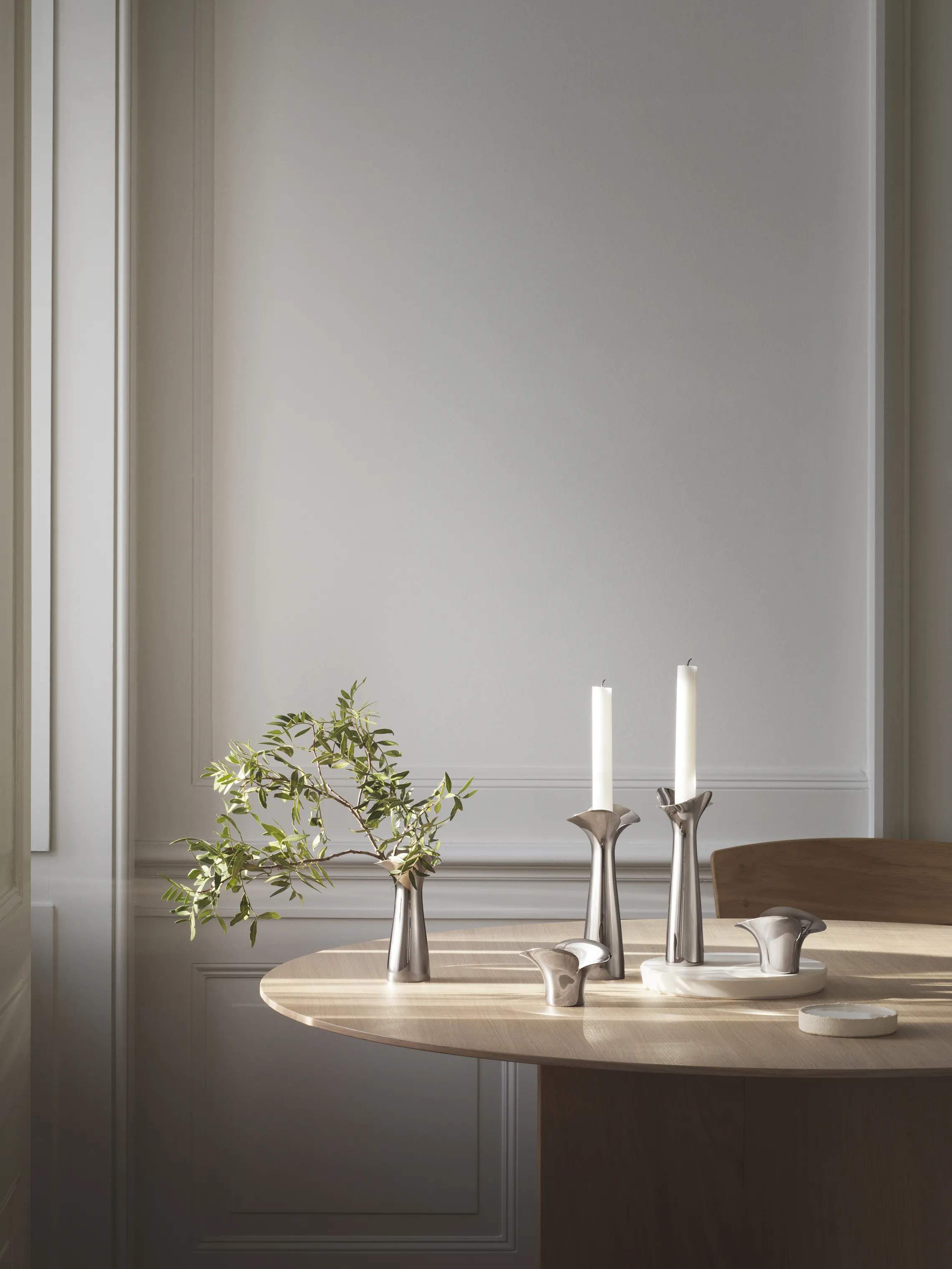 Georg Jensen Fyrfadsstage Bloom Botanica Fyrfadsstage - 2 stk. i Stål, 7 cm, 2