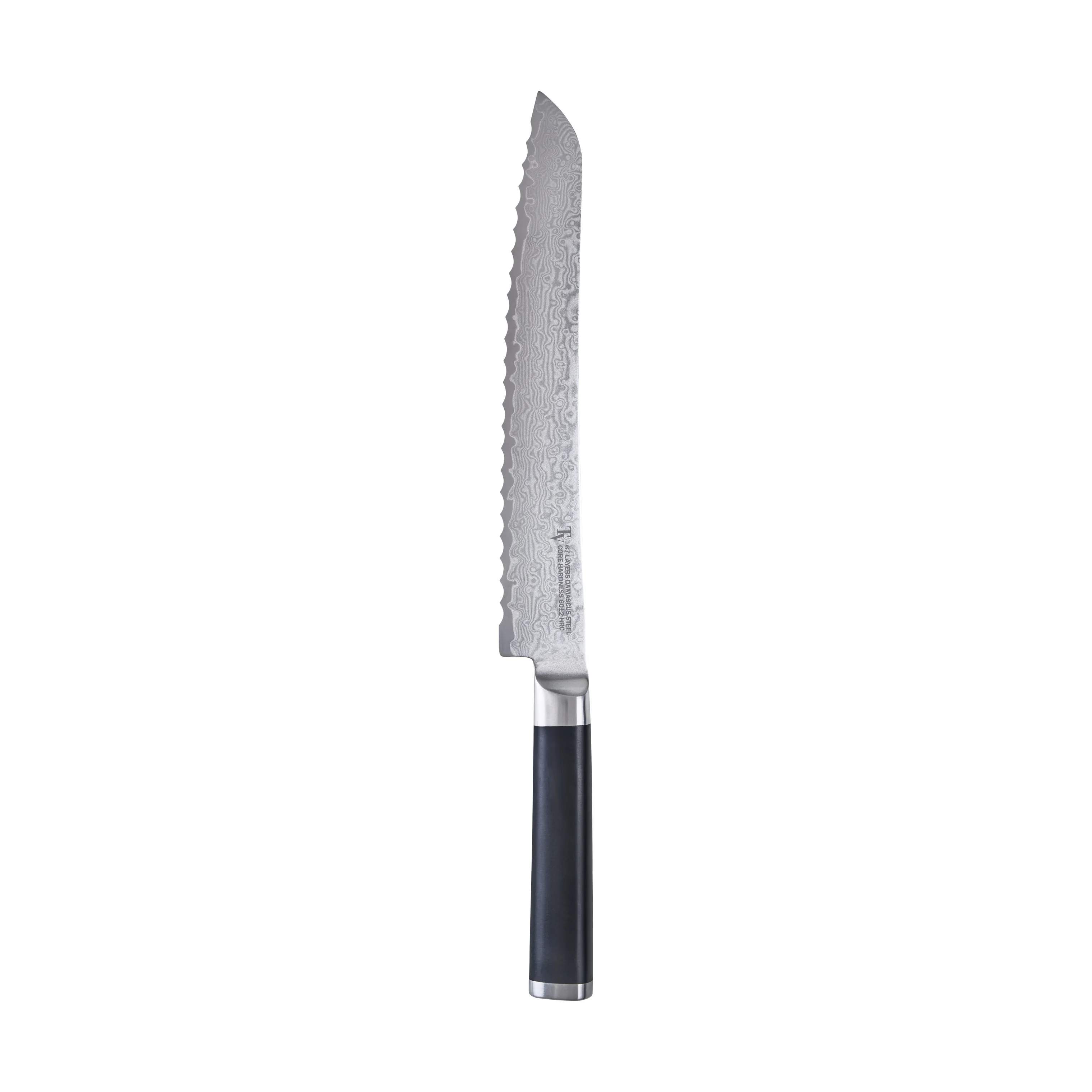 Brødkniv, sort/sølv, large