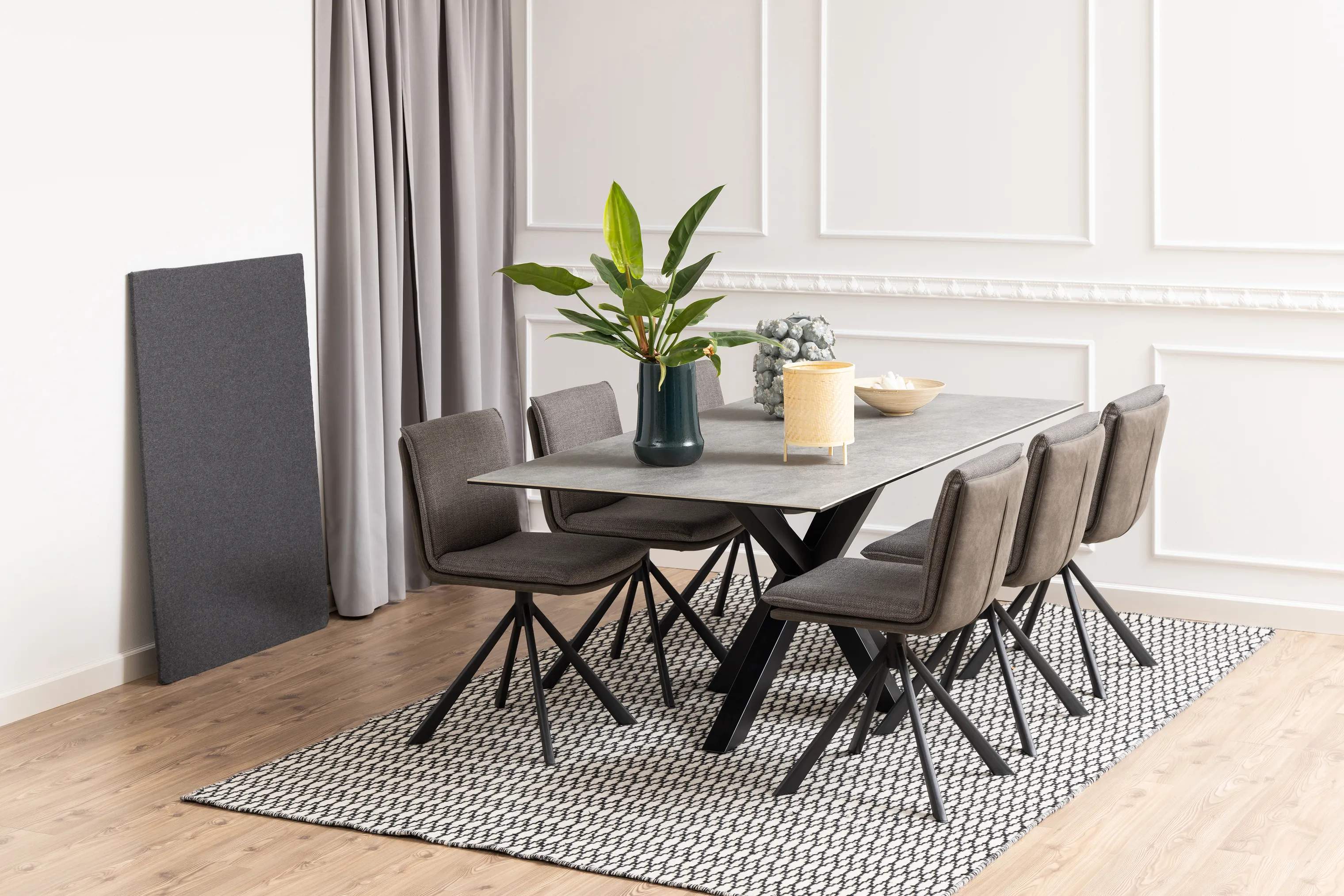 CASA Living Spisebordsstole Flynn Spisebordsstol i lysegrå, 3