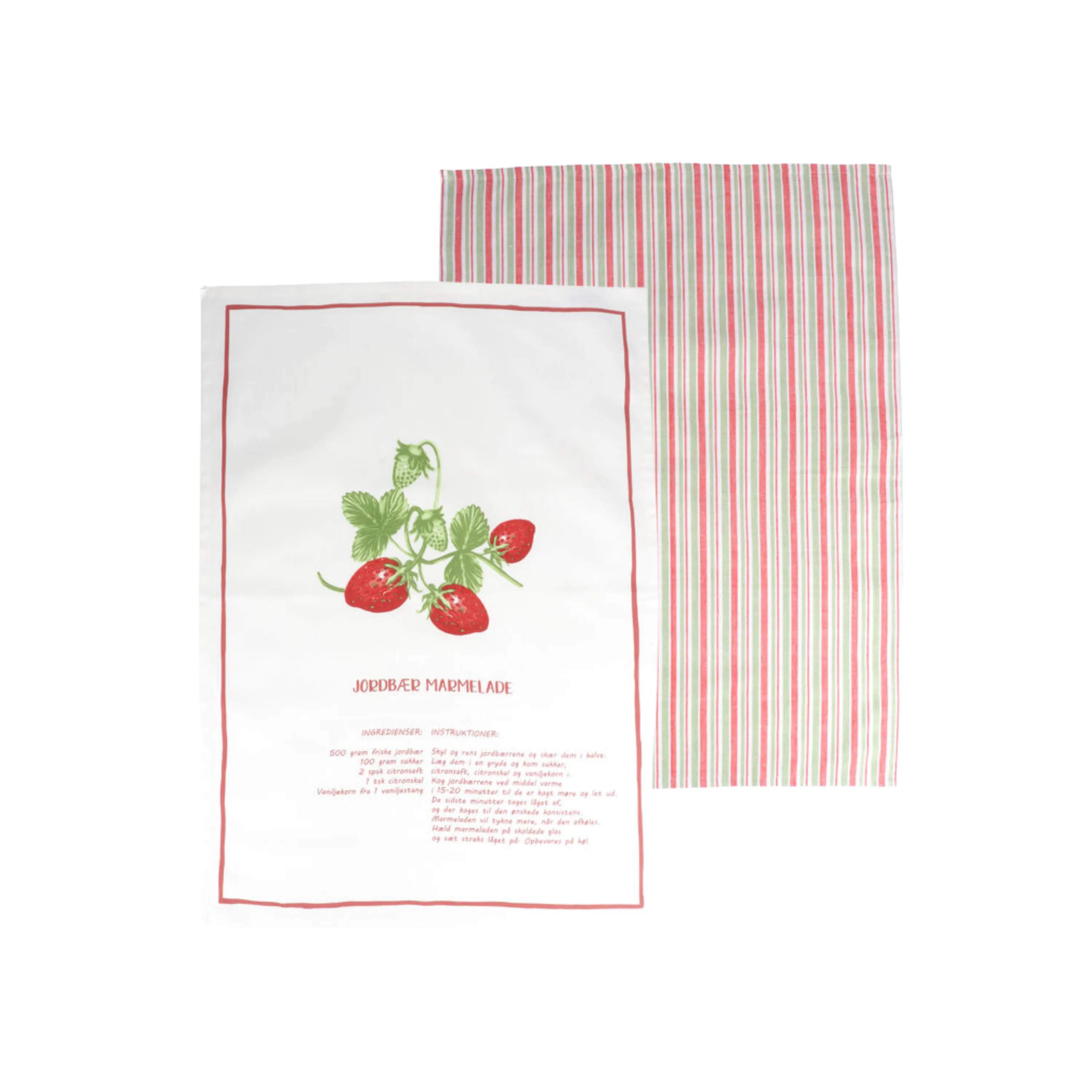 Viskestykker Viskestykke - 2 stk. i Jordbær, 1