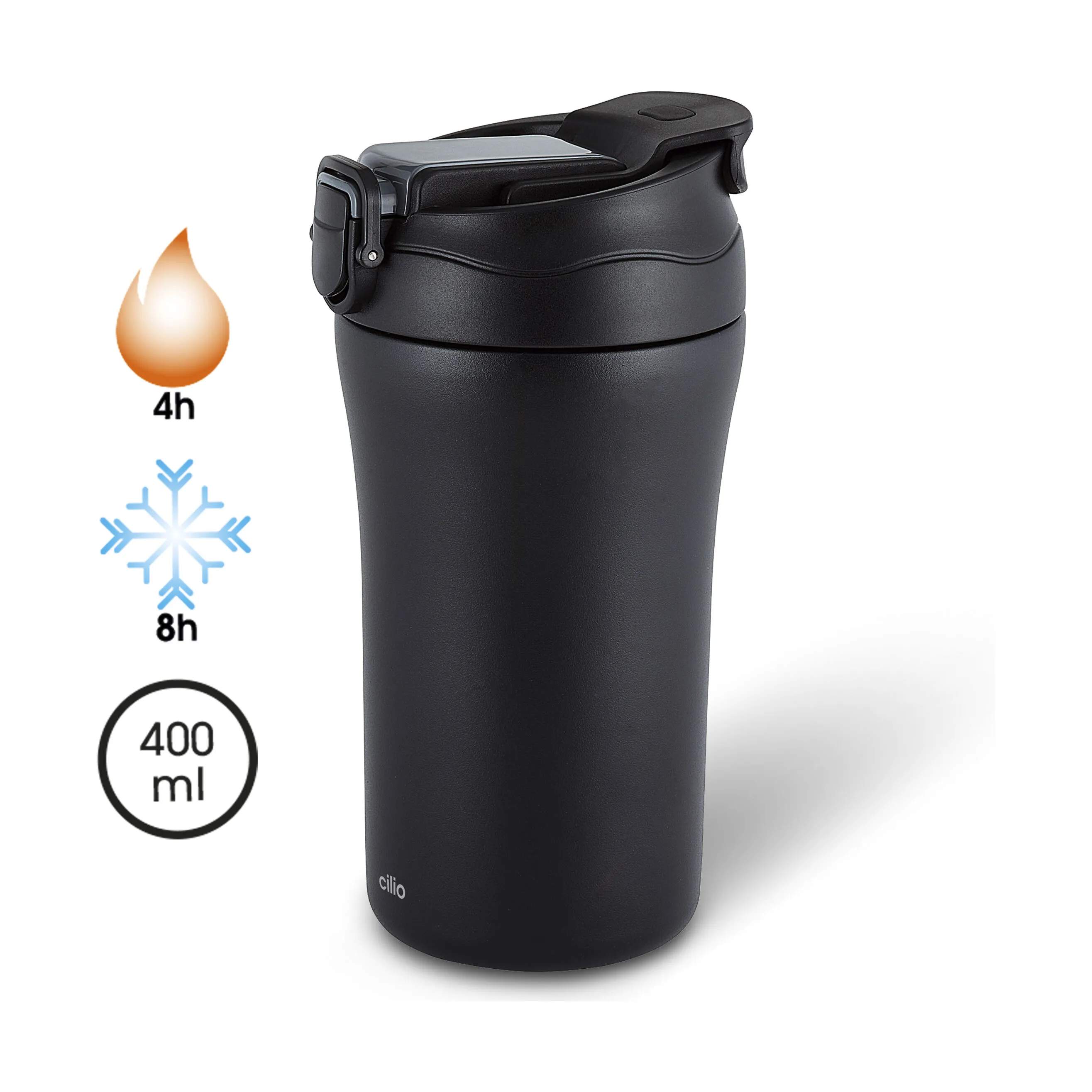 Cilio To go kopper Doppio Termokrus i Nero, 3